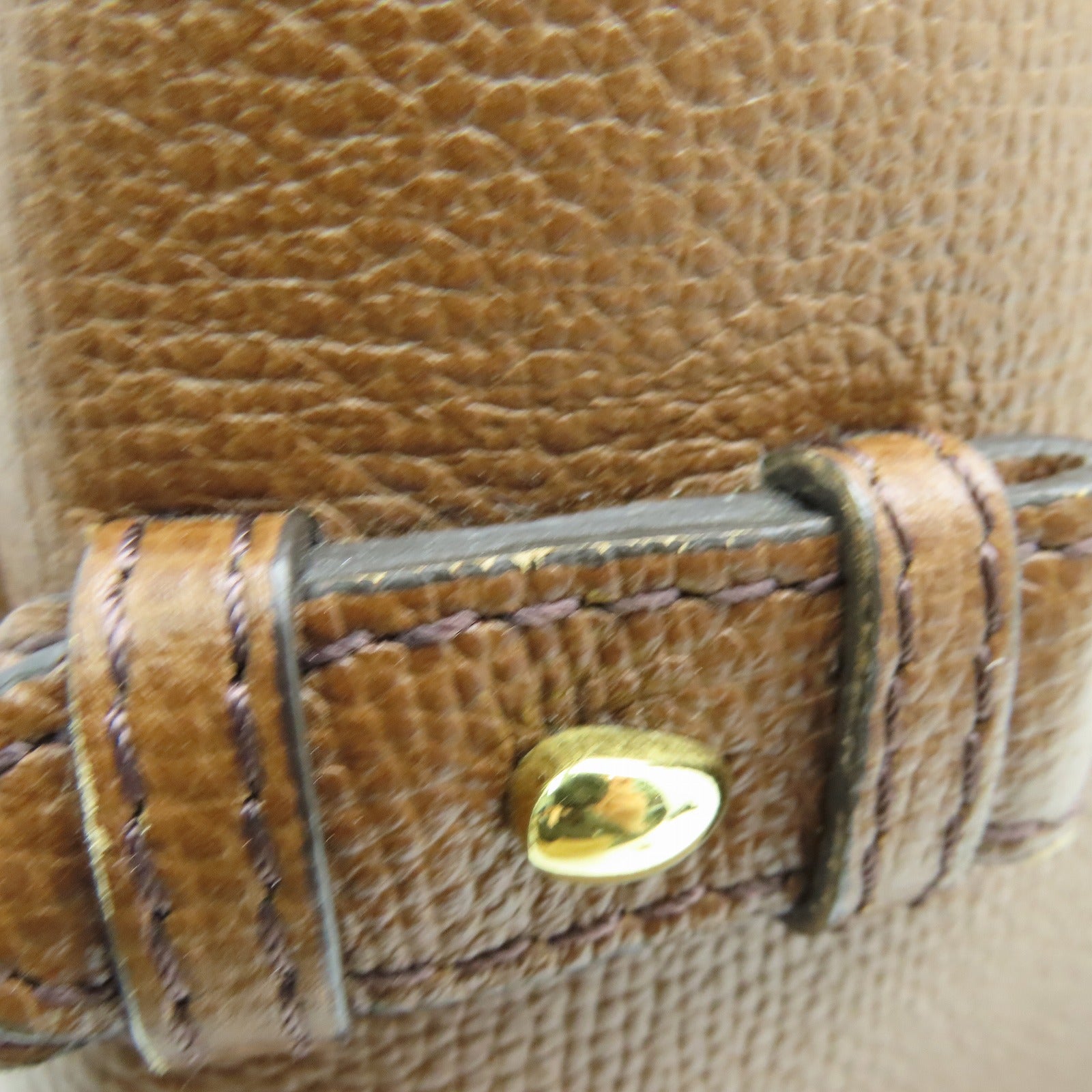 BURBERRY 牛皮皮革Mediun Banner Bag金扣手挽袋啡色