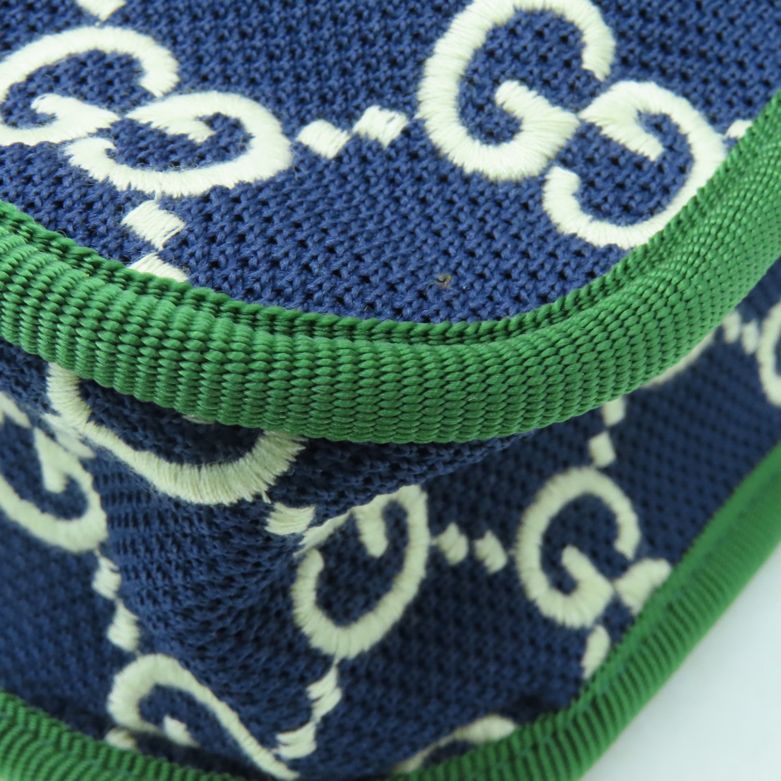 GUCCI 帆布Handbag手挽袋藍色/綠色