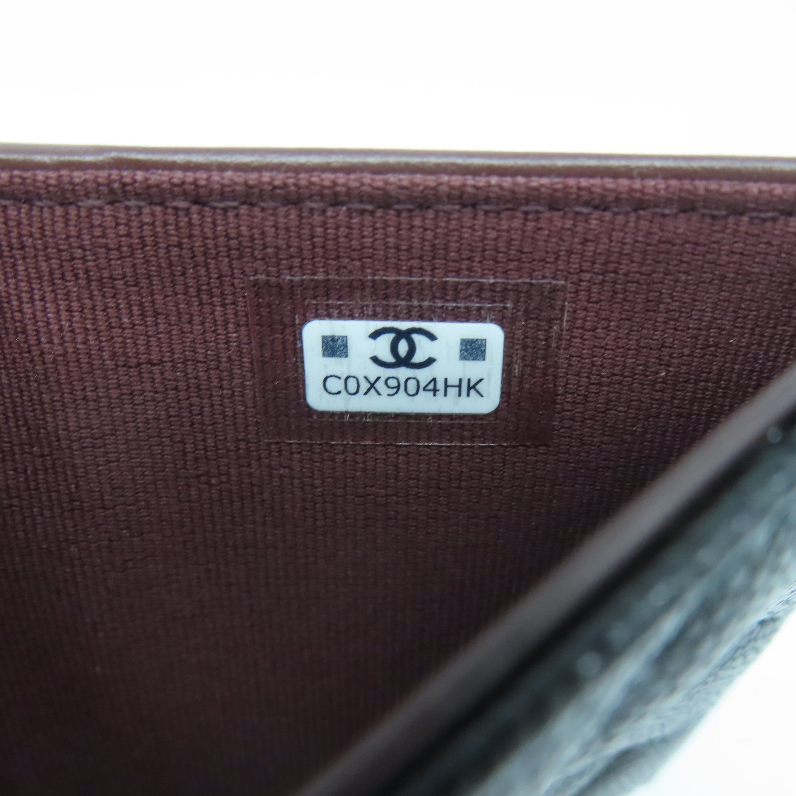 CHANEL 菱格Caviar皮革Wallet銀扣錢包黑色