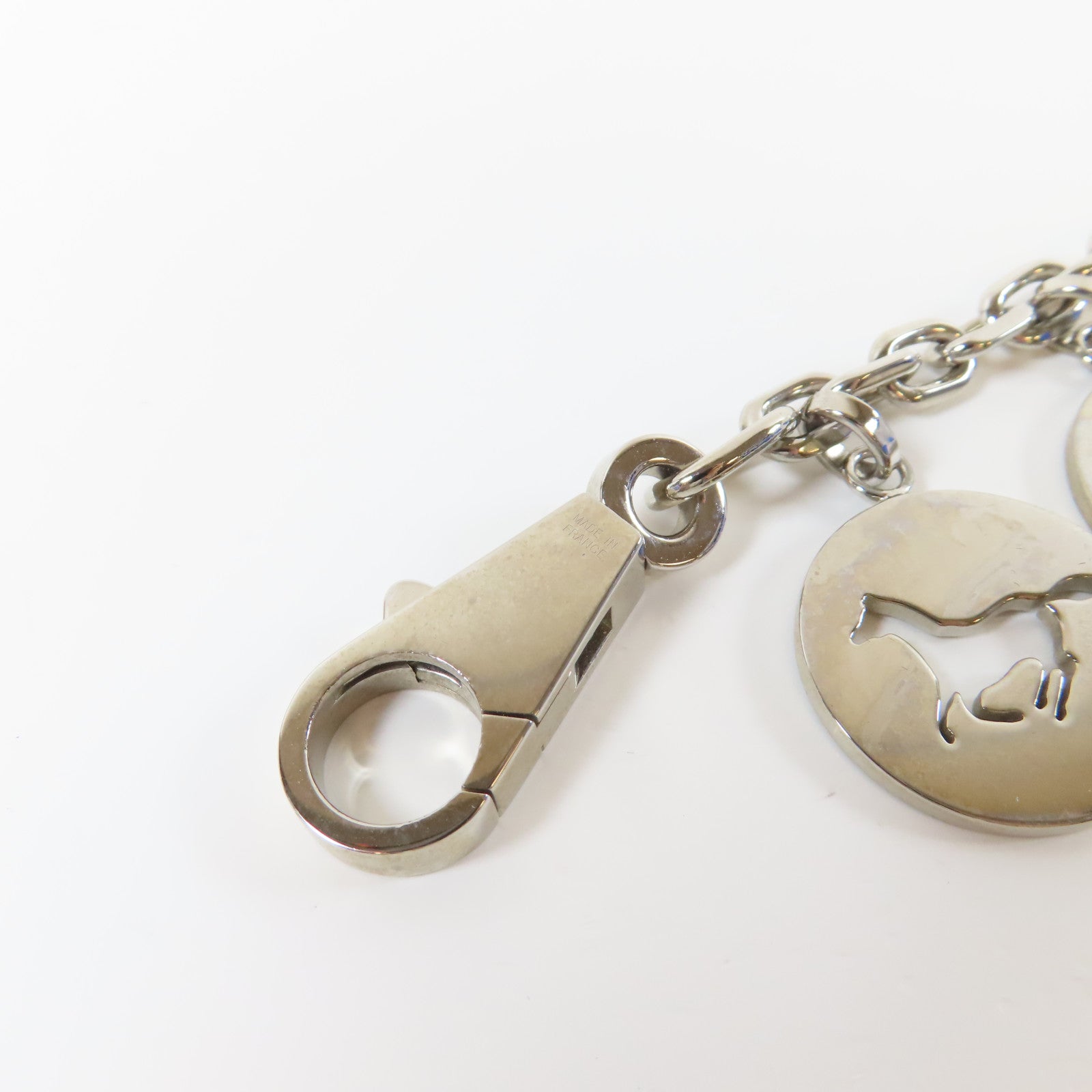 HERMES 金屬Amulette Charm銀扣掛飾銀色