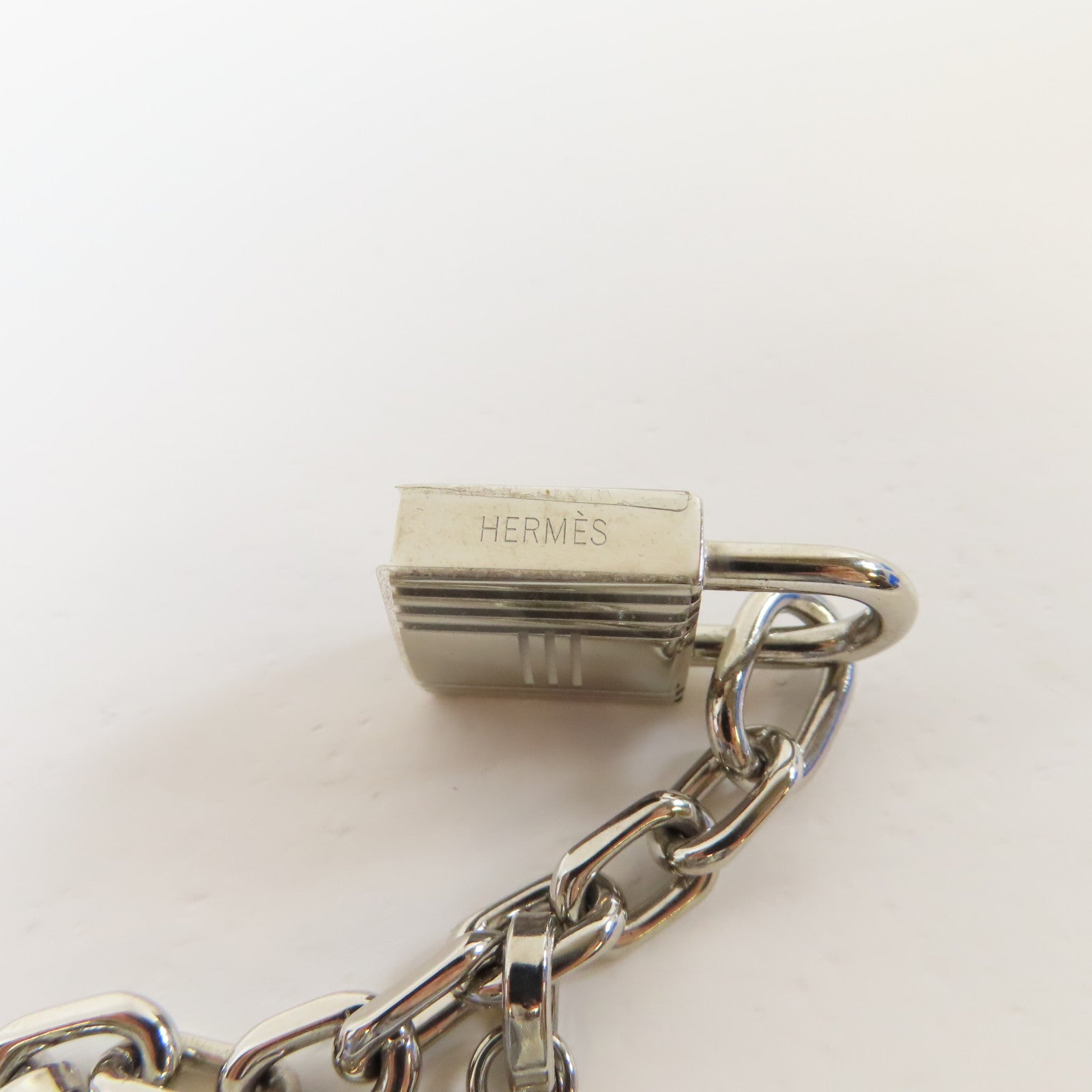 HERMES 金屬Amulette Charm銀扣掛飾銀色