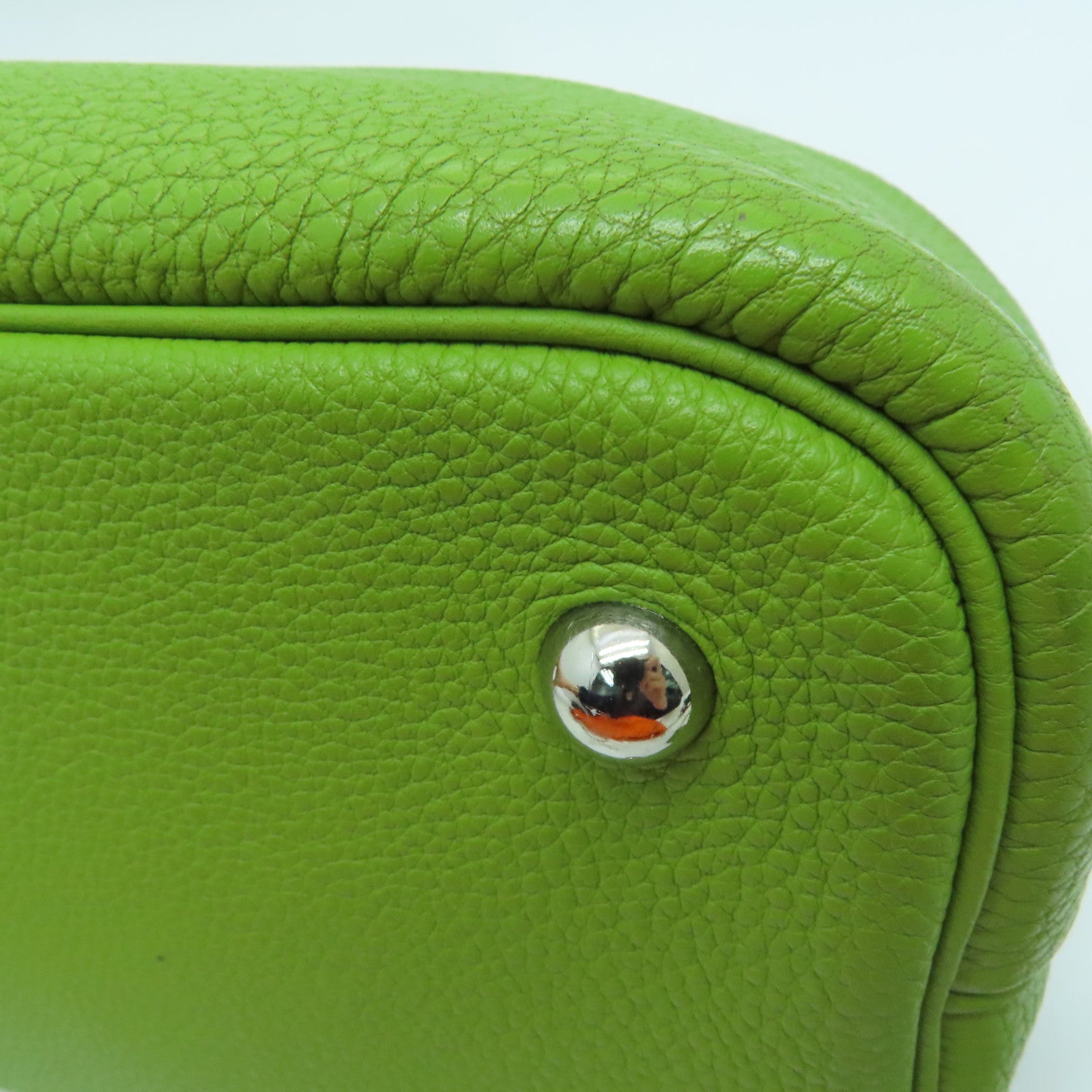 HERMES 【激减优惠】Togo皮革Bolide 1923银扣手挽肩背两用袋Anis Green/绿色