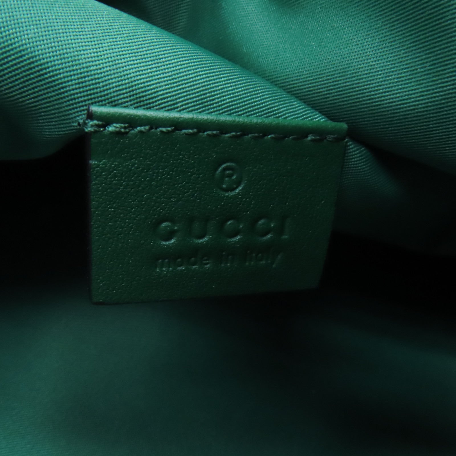 GUCCI 帆布Handbag手挽袋藍色/綠色