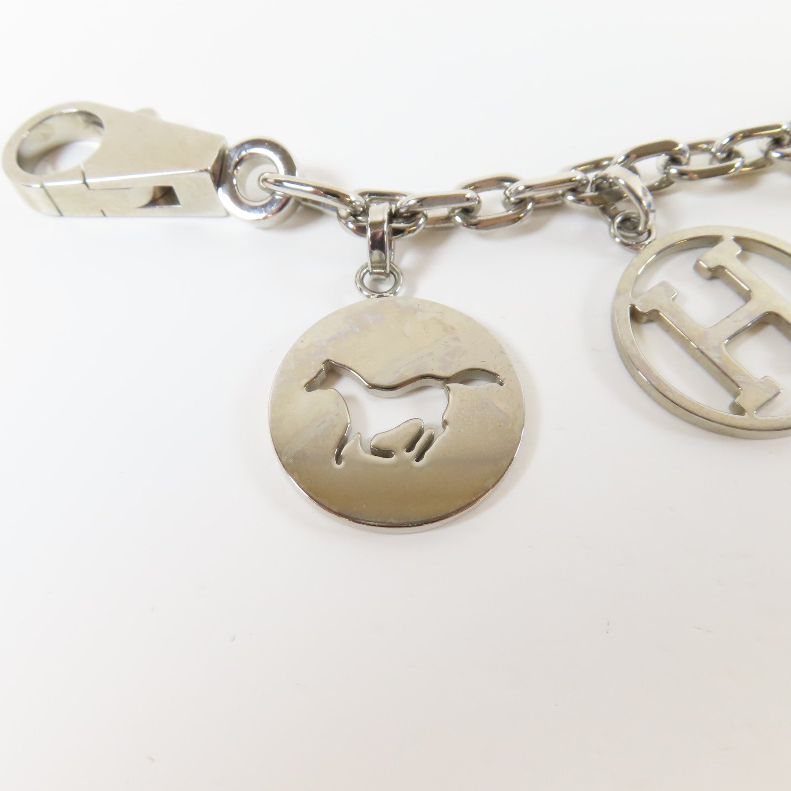HERMES 金屬Amulette Charm銀扣掛飾銀色