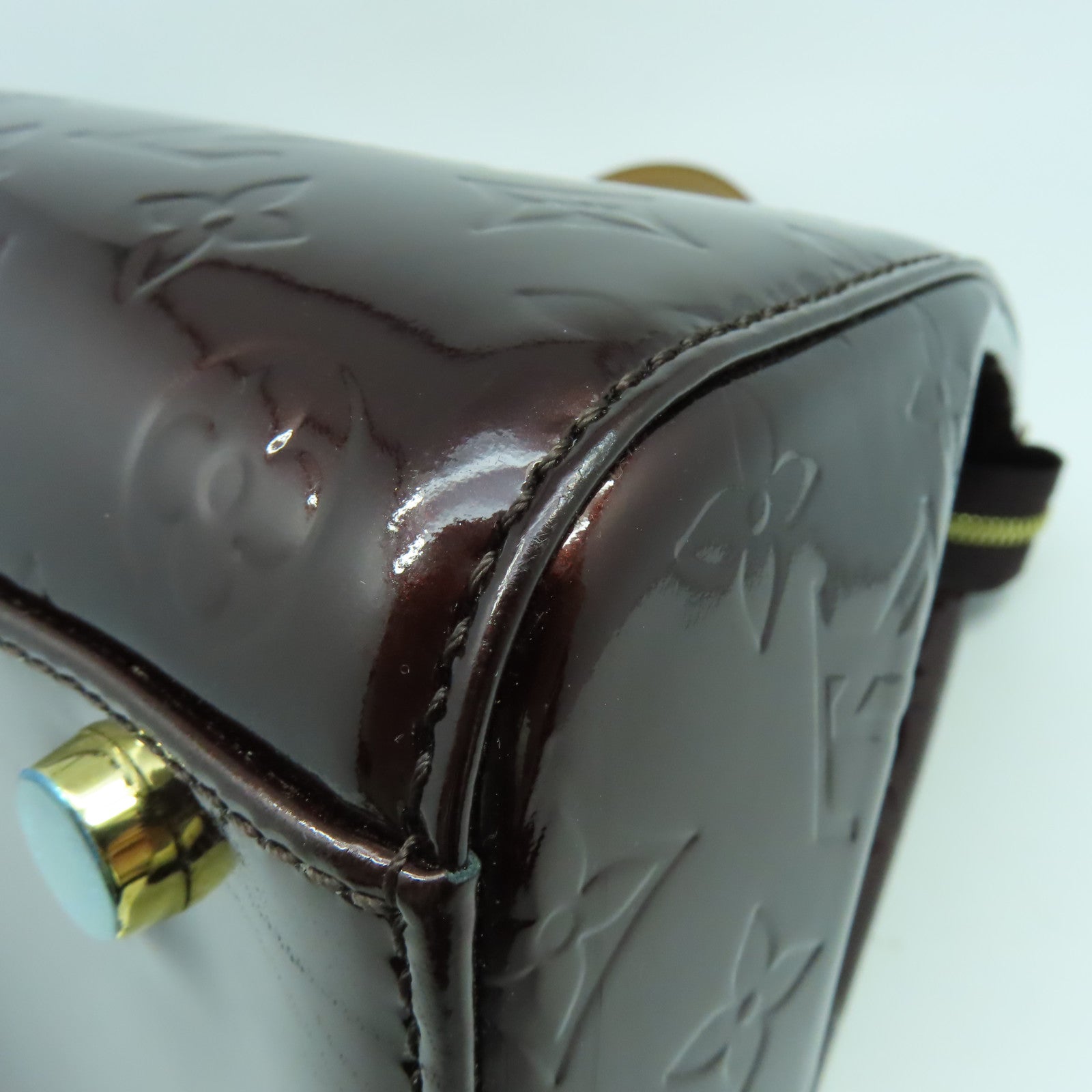 LOUIS VUITTON 【激減優惠】Monogram Vernis BREA GM金扣手挽肩背兩用袋紅酒色