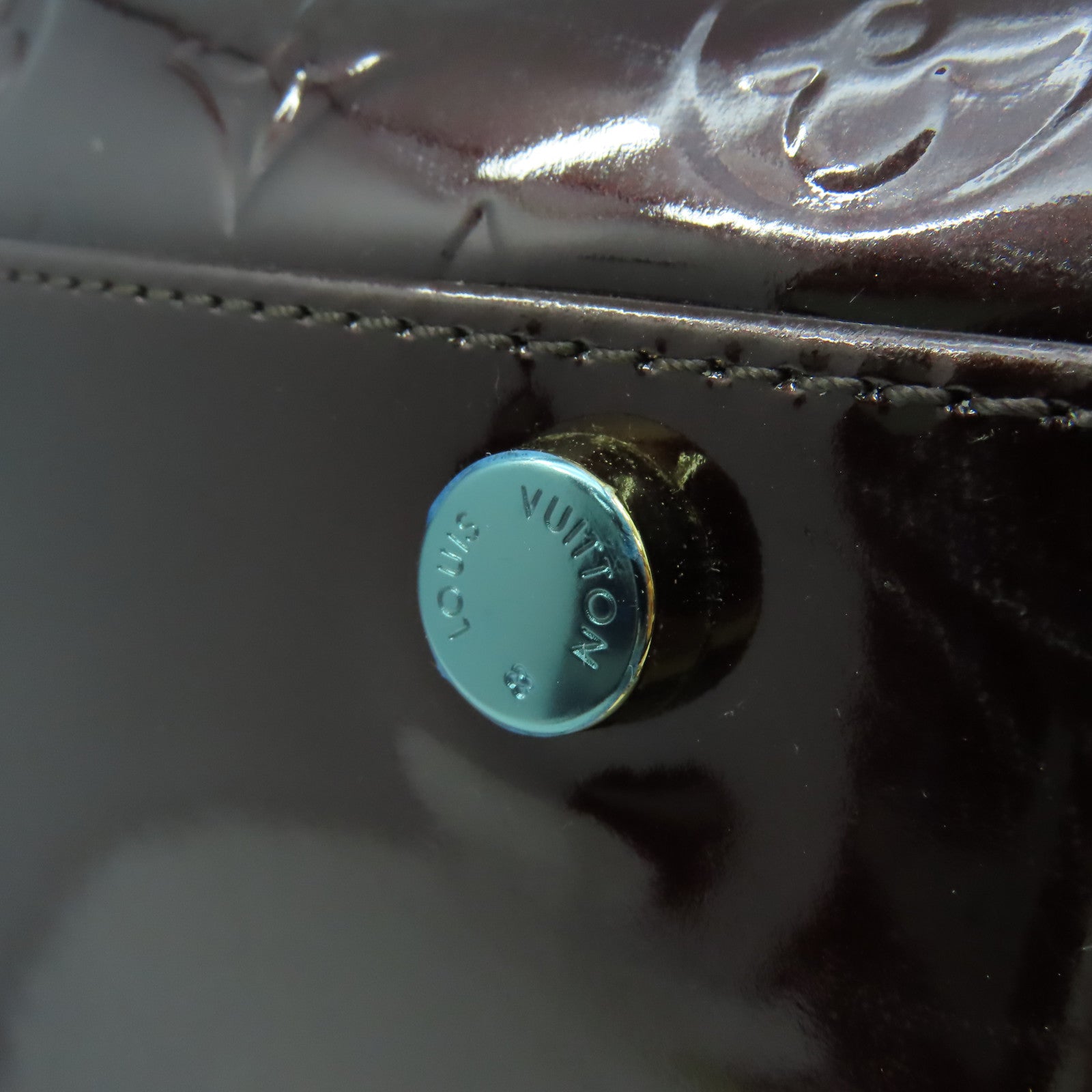LOUIS VUITTON 【激減優惠】Monogram Vernis BREA GM金扣手挽肩背兩用袋紅酒色