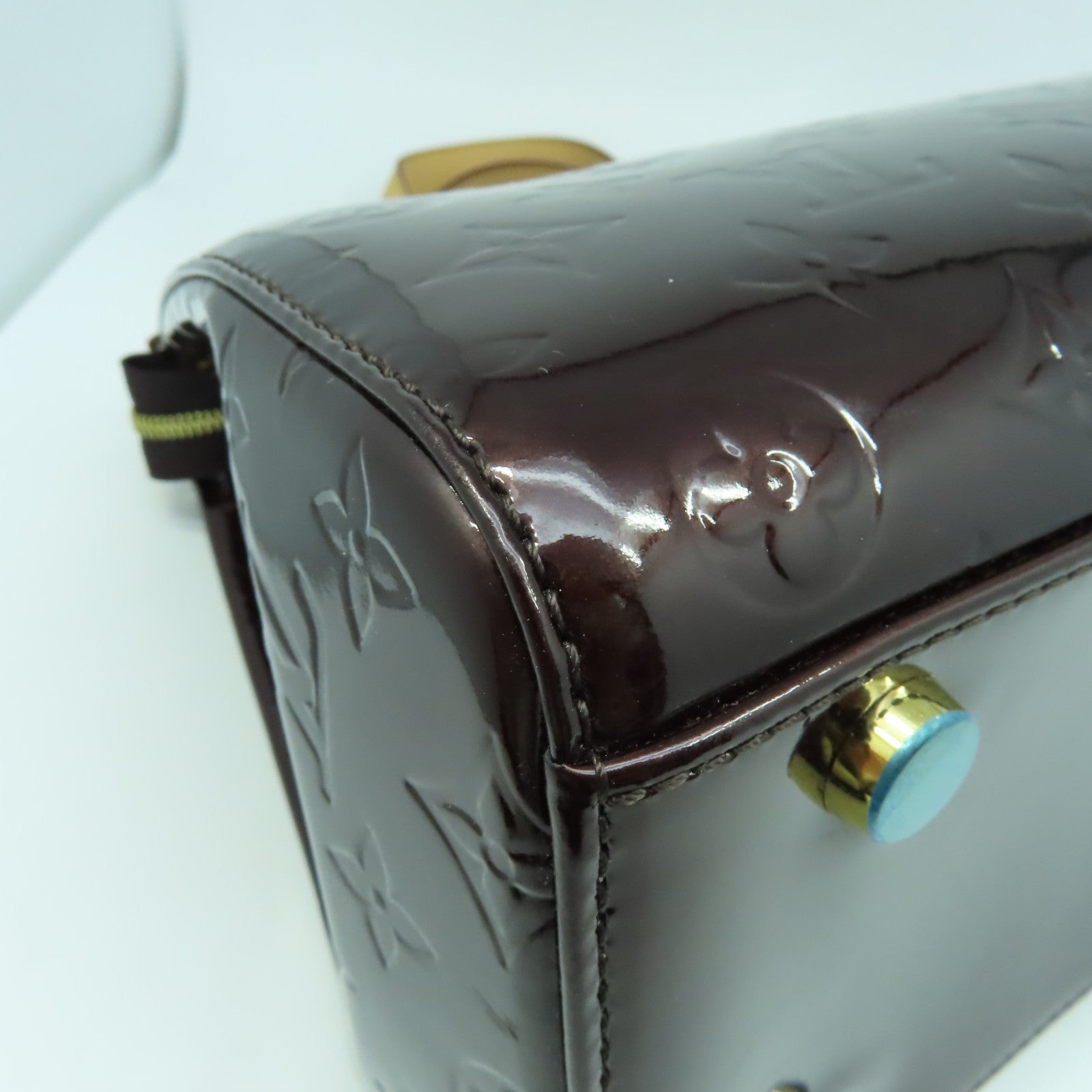 LOUIS VUITTON 【激減優惠】Monogram Vernis BREA GM金扣手挽肩背兩用袋紅酒色