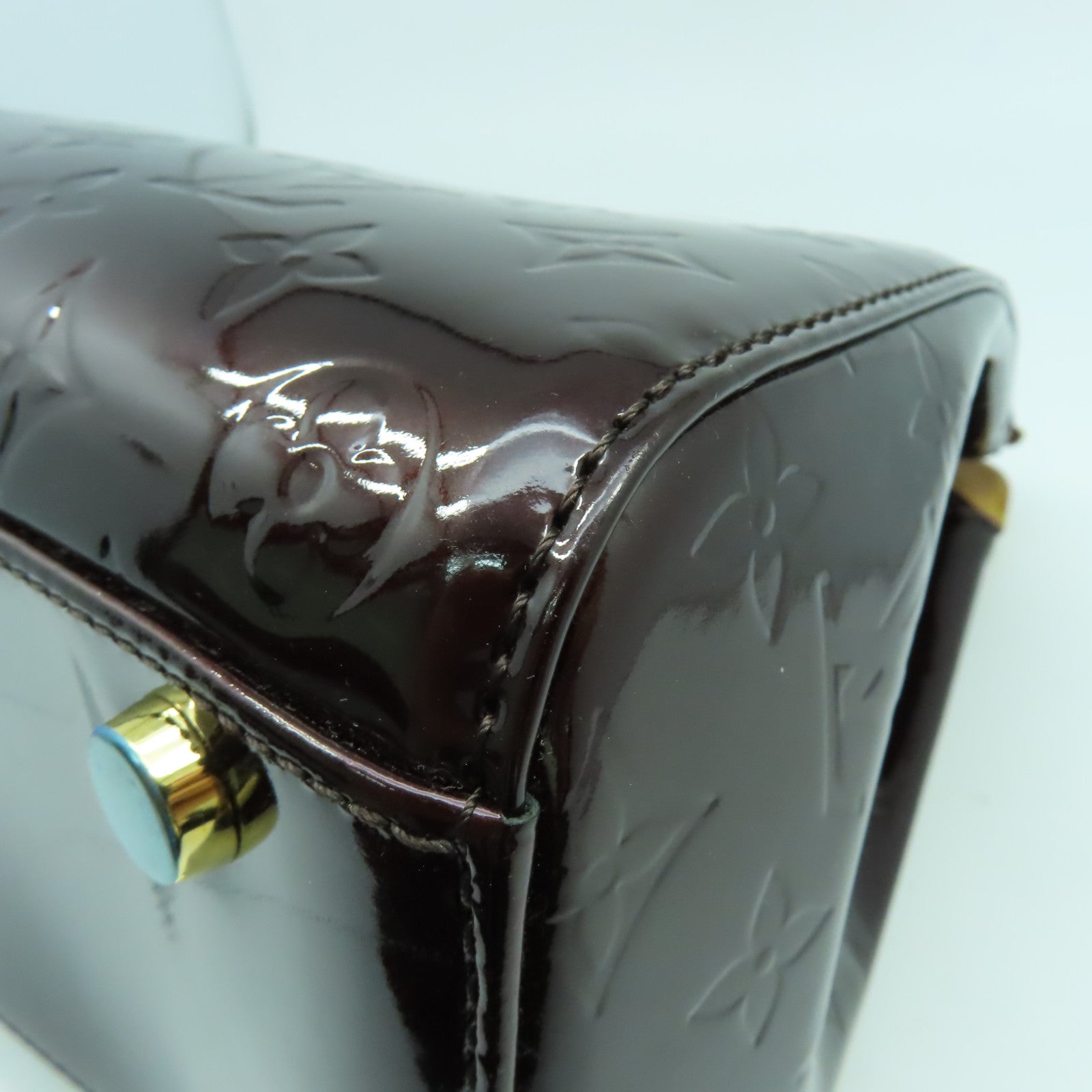 LOUIS VUITTON 【激減優惠】Monogram Vernis BREA GM金扣手挽肩背兩用袋紅酒色