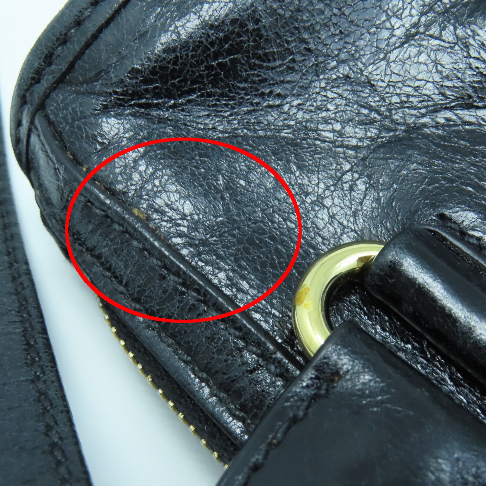 Miu Miu 牛皮皮革2 Way Shoulder金扣手挽肩背兩用袋黑色