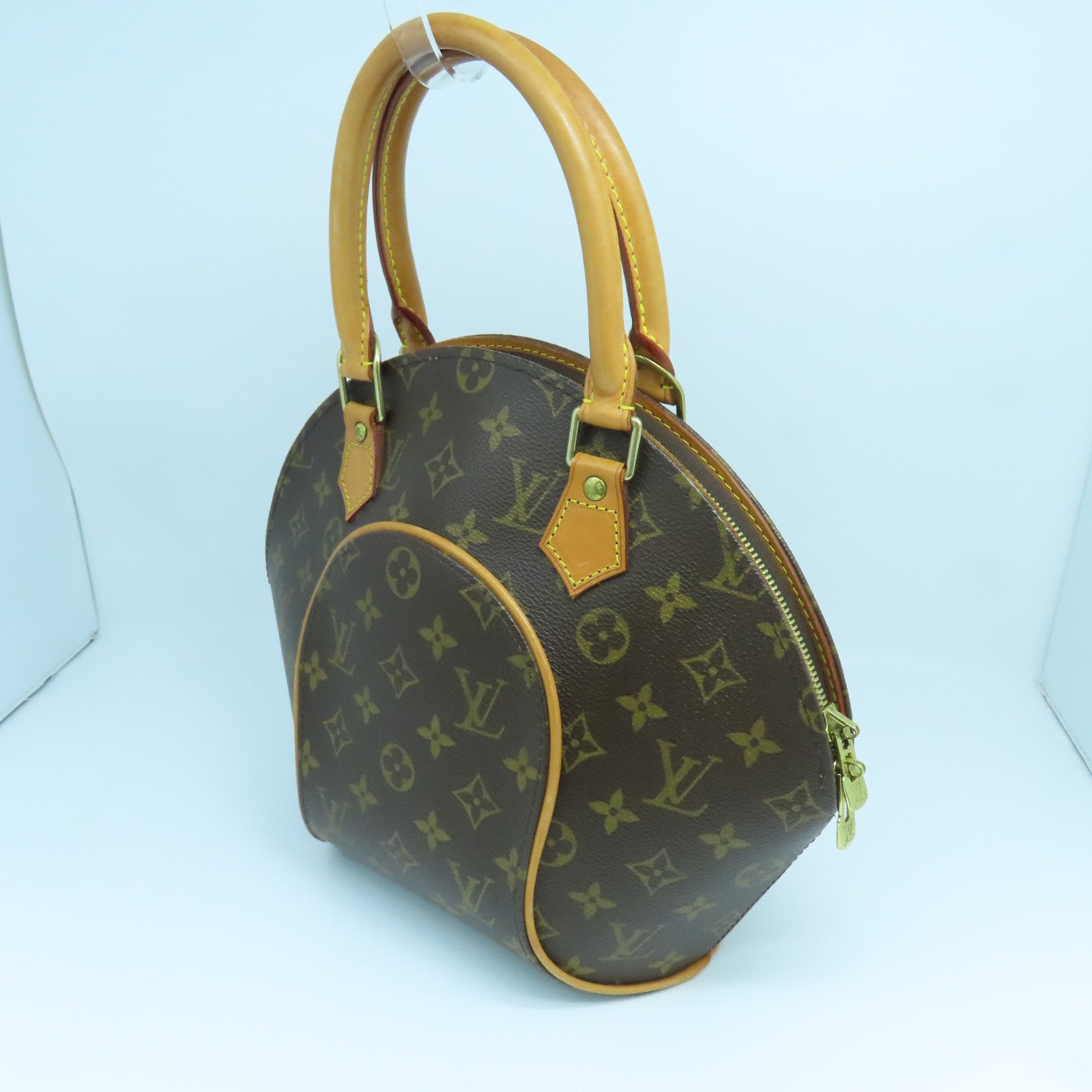 LOUIS VUITTON Monogram Ellipse PM金扣手挽袋啡色