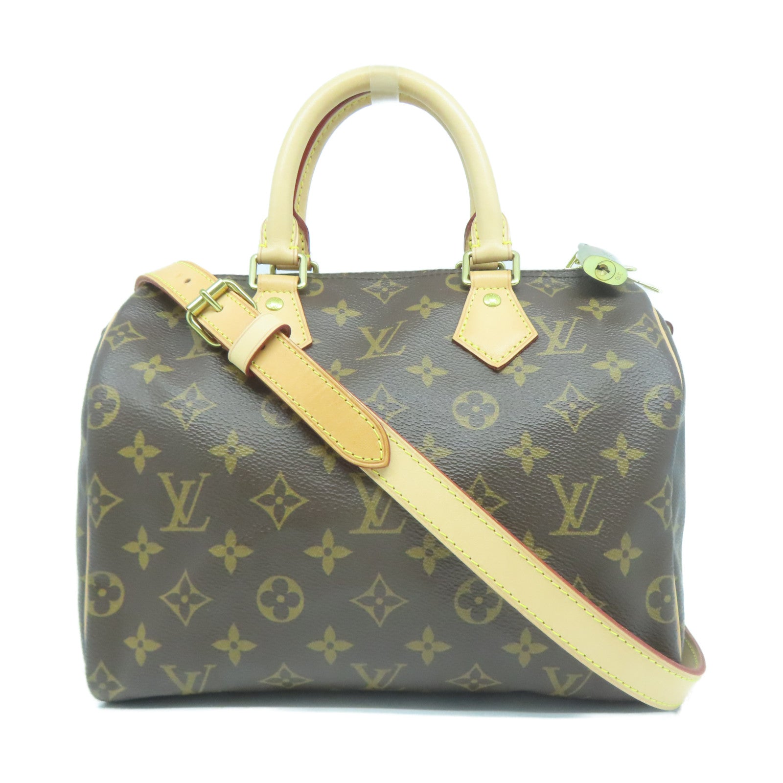 LOUIS VUITTON Monogram Speedy 25 Bandouliere金扣手挽肩背兩用袋啡色