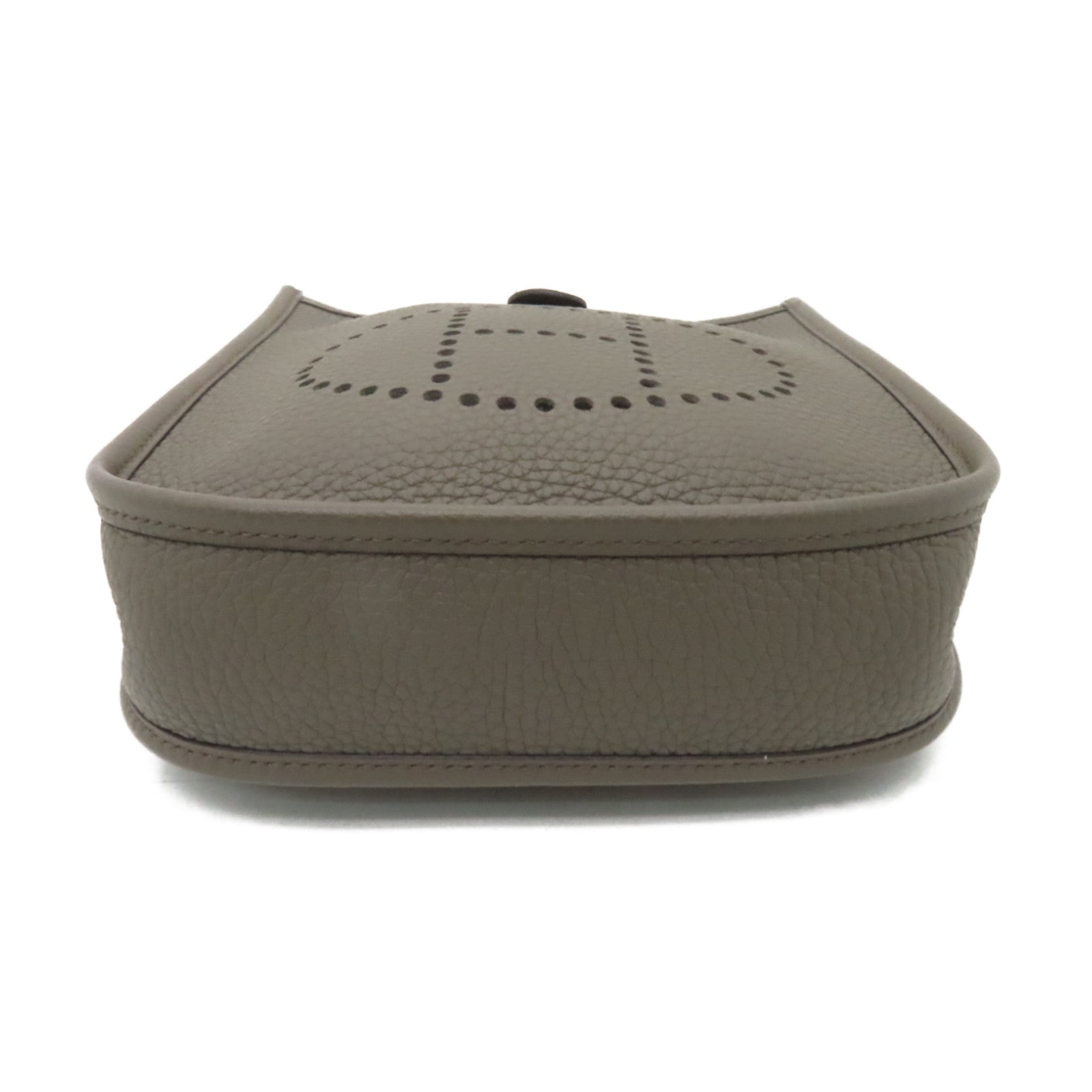 HERMES Clemence皮革Evelyne TPM金扣肩背袋Etain