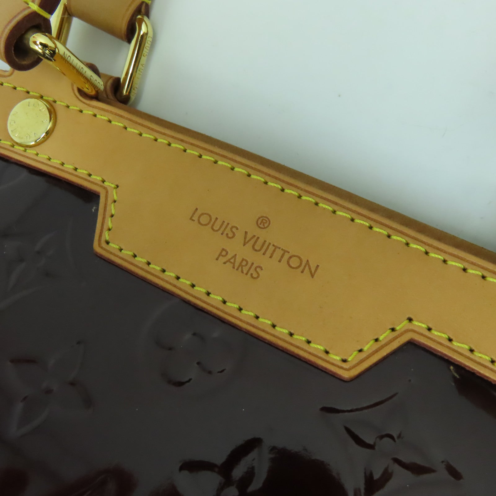 LOUIS VUITTON 【激減優惠】Monogram Vernis BREA GM金扣手挽肩背兩用袋紅酒色