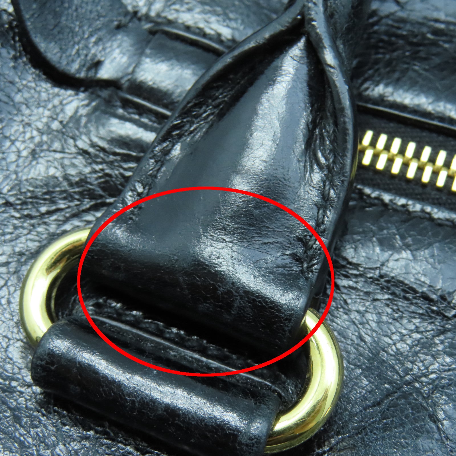 Miu Miu 牛皮皮革2 Way Shoulder金扣手挽肩背兩用袋黑色
