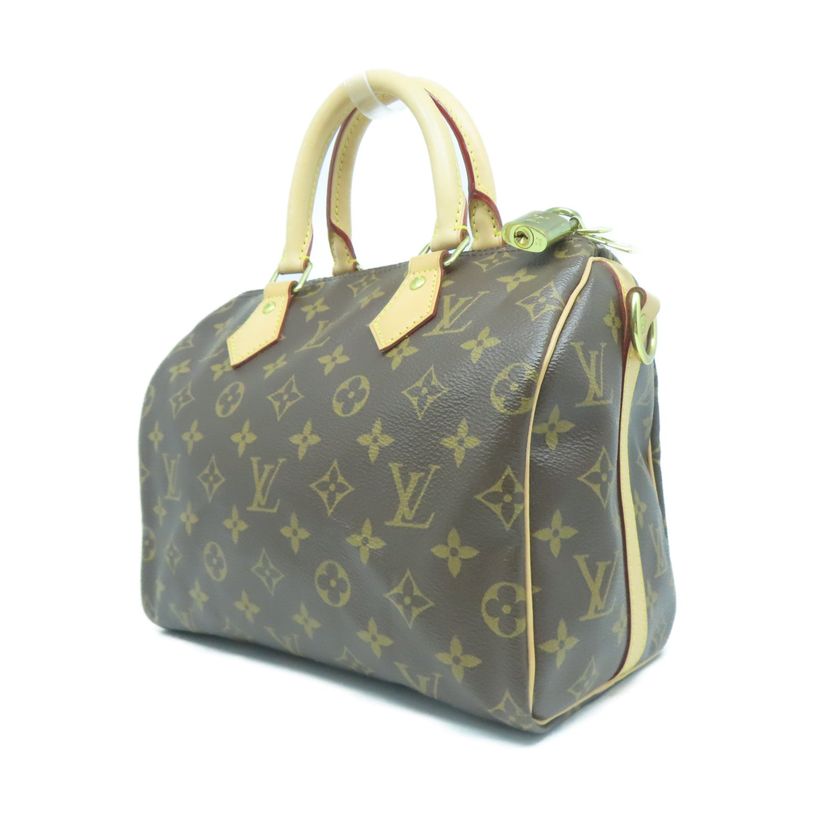 LOUIS VUITTON Monogram Speedy 25 Bandouliere金扣手挽肩背兩用袋啡色