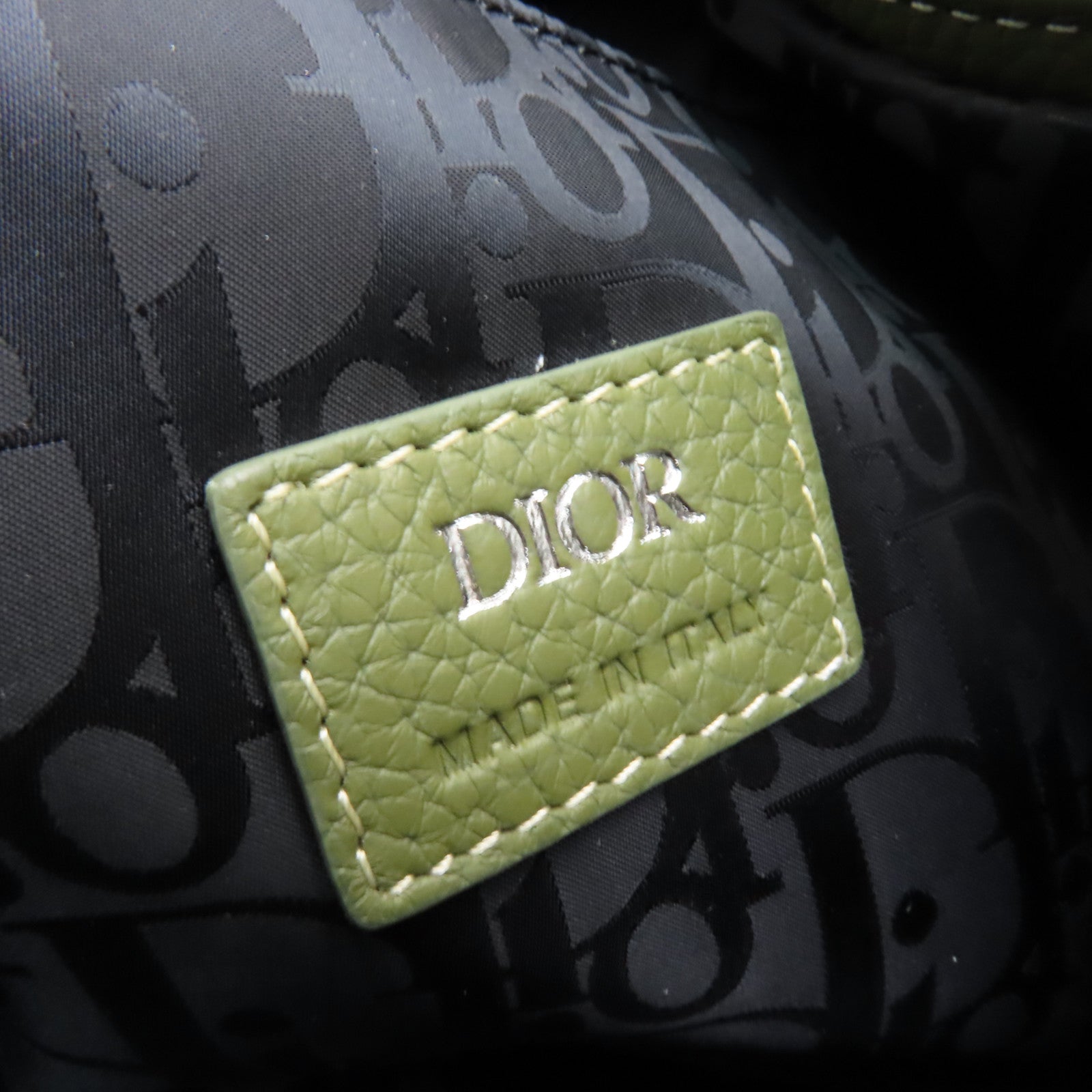 Dior 【激減優惠】牛皮皮革2way Shoulder Bag銀扣手挽肩背兩用袋卡其色