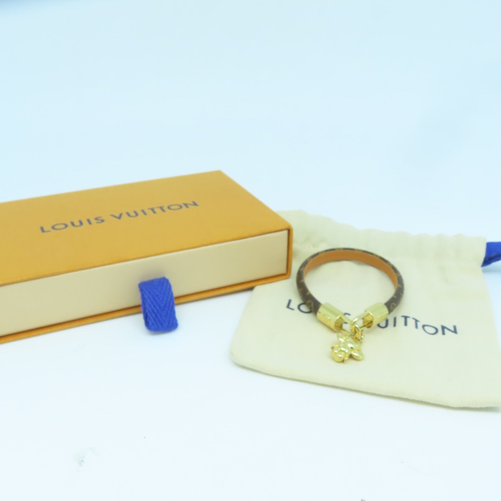 LOUIS VUITTON Monogram Brasserie Vivienne Bracelet金扣手鐲15cm
