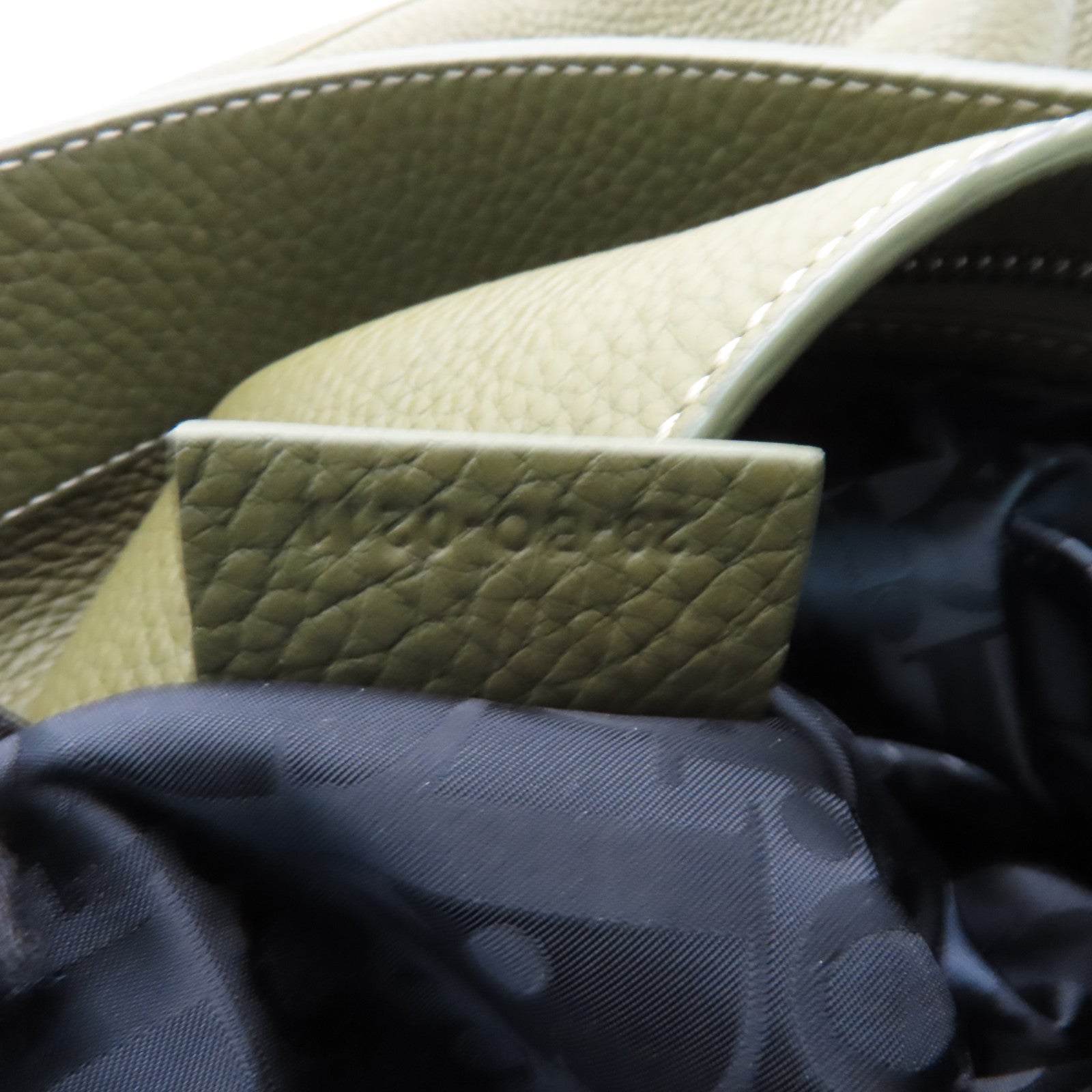 Dior 【激減優惠】牛皮皮革2way Shoulder Bag銀扣手挽肩背兩用袋卡其色