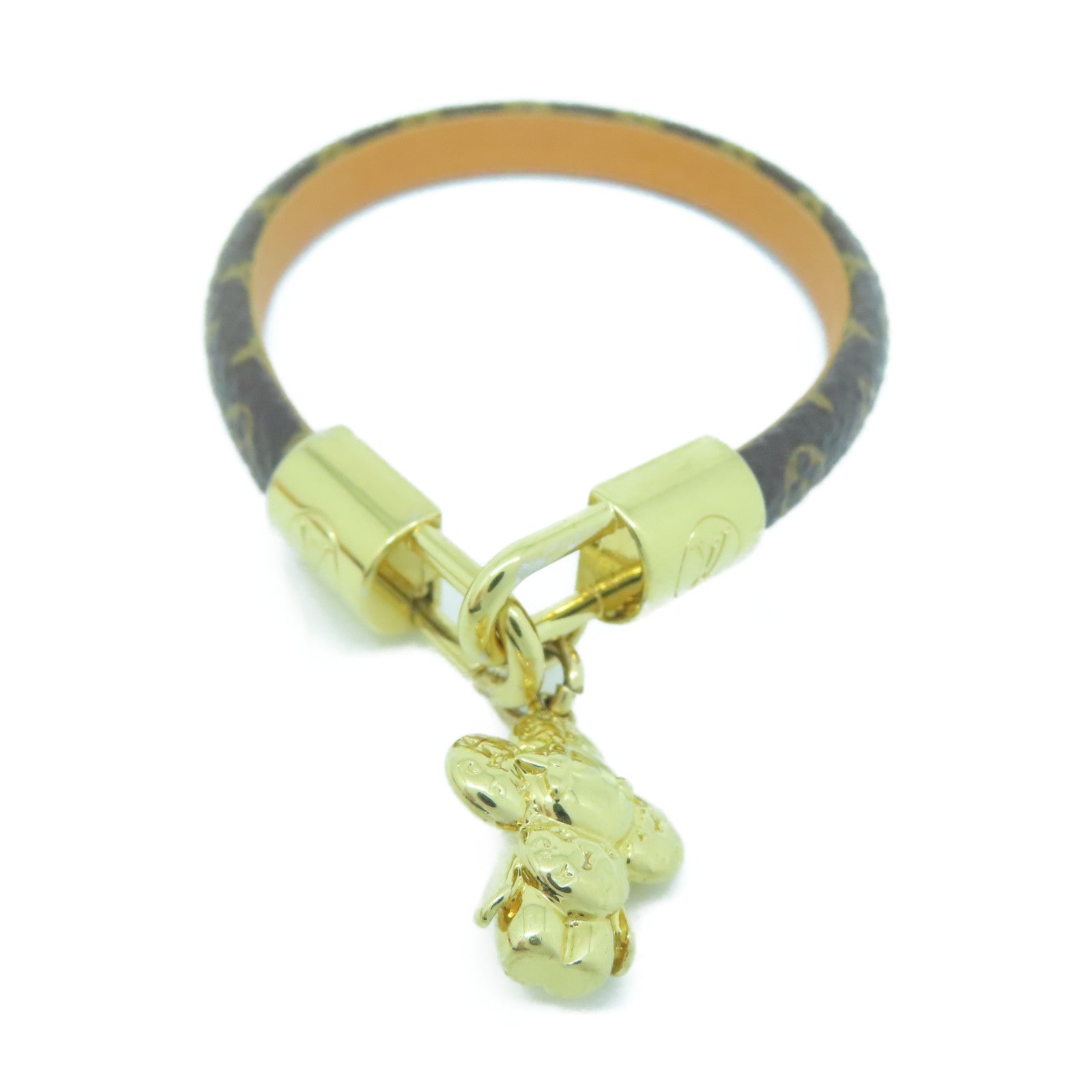 LOUIS VUITTON Monogram Brasserie Vivienne Bracelet金扣手鐲15cm