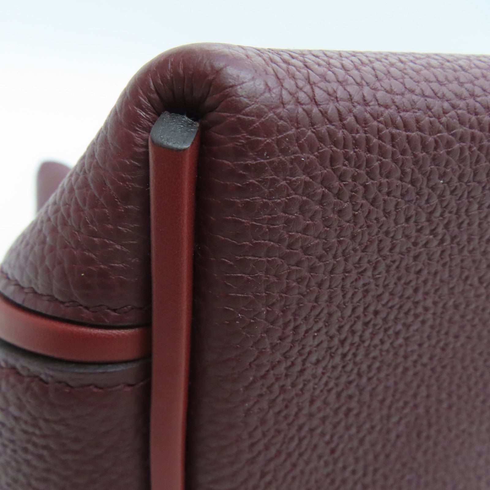 HERMES Clemence皮革24/24 29cm Shoulder Bag金扣肩背袋Rouge H红色