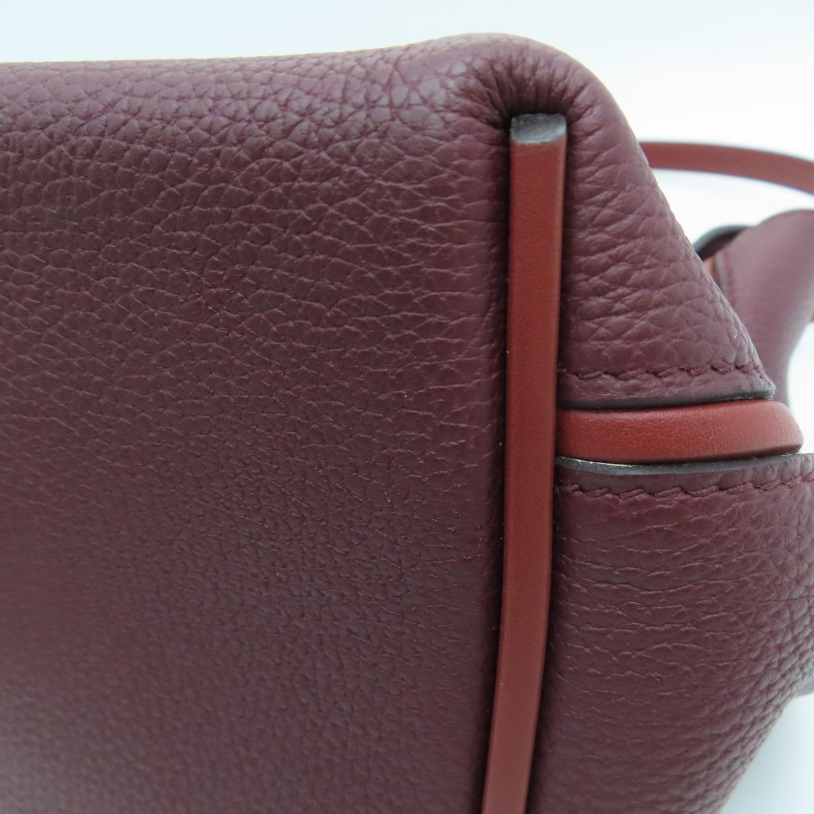 HERMES Clemence皮革24/24 29cm Shoulder Bag金扣肩背袋Rouge H红色