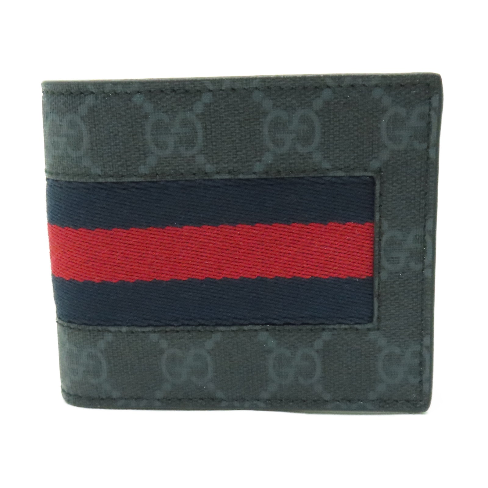 GUCCI 塗層帆布GG Supreme Wallet錢包黑色