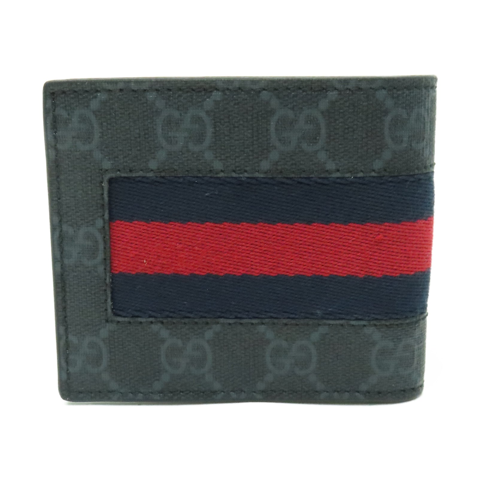 GUCCI 塗層帆布GG Supreme Wallet錢包黑色