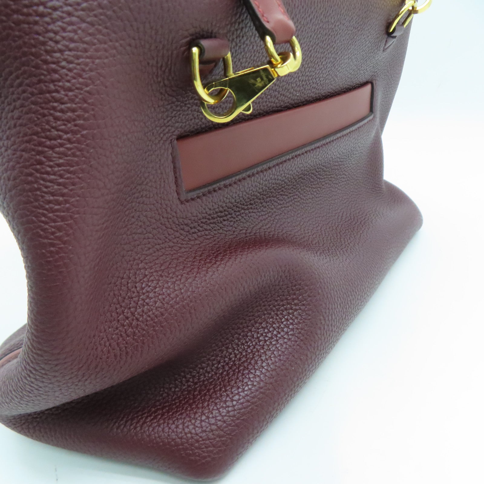 HERMES Clemence皮革24/24 29cm Shoulder Bag金扣肩背袋Rouge H红色