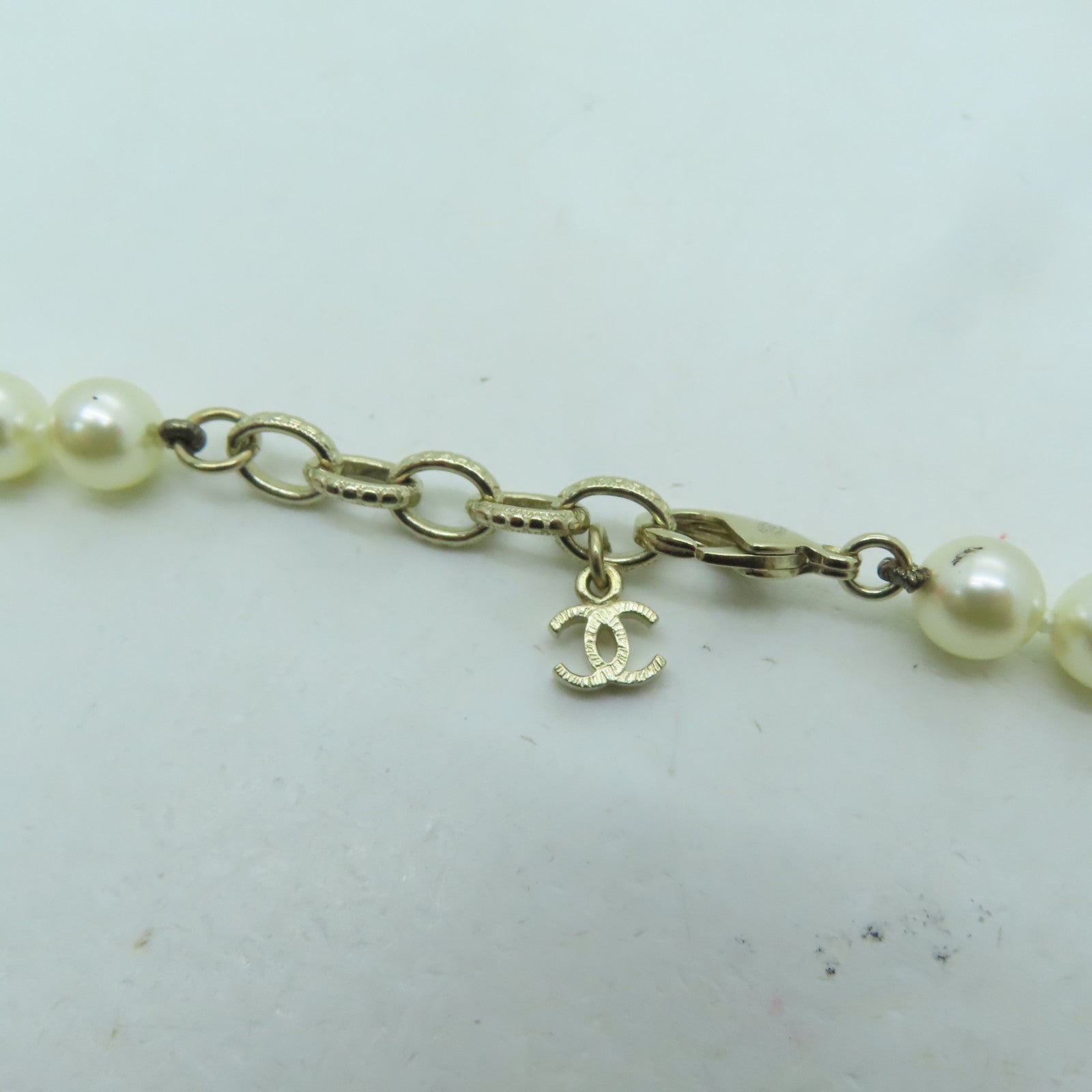 CHANEL 【激減優惠】仿珍珠Necklace項鍊粉紅色/白色