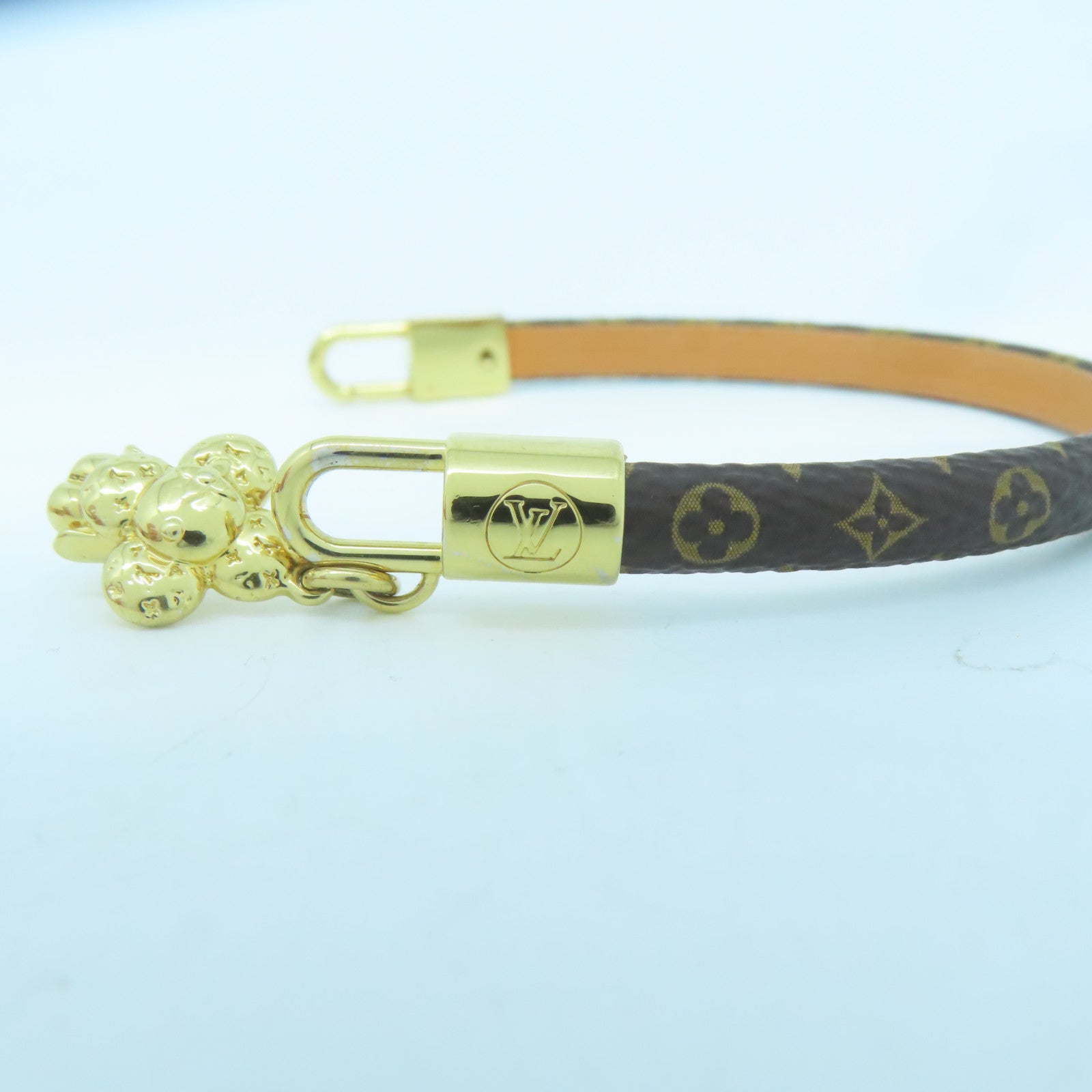 LOUIS VUITTON Monogram Brasserie Vivienne Bracelet金扣手鐲15cm