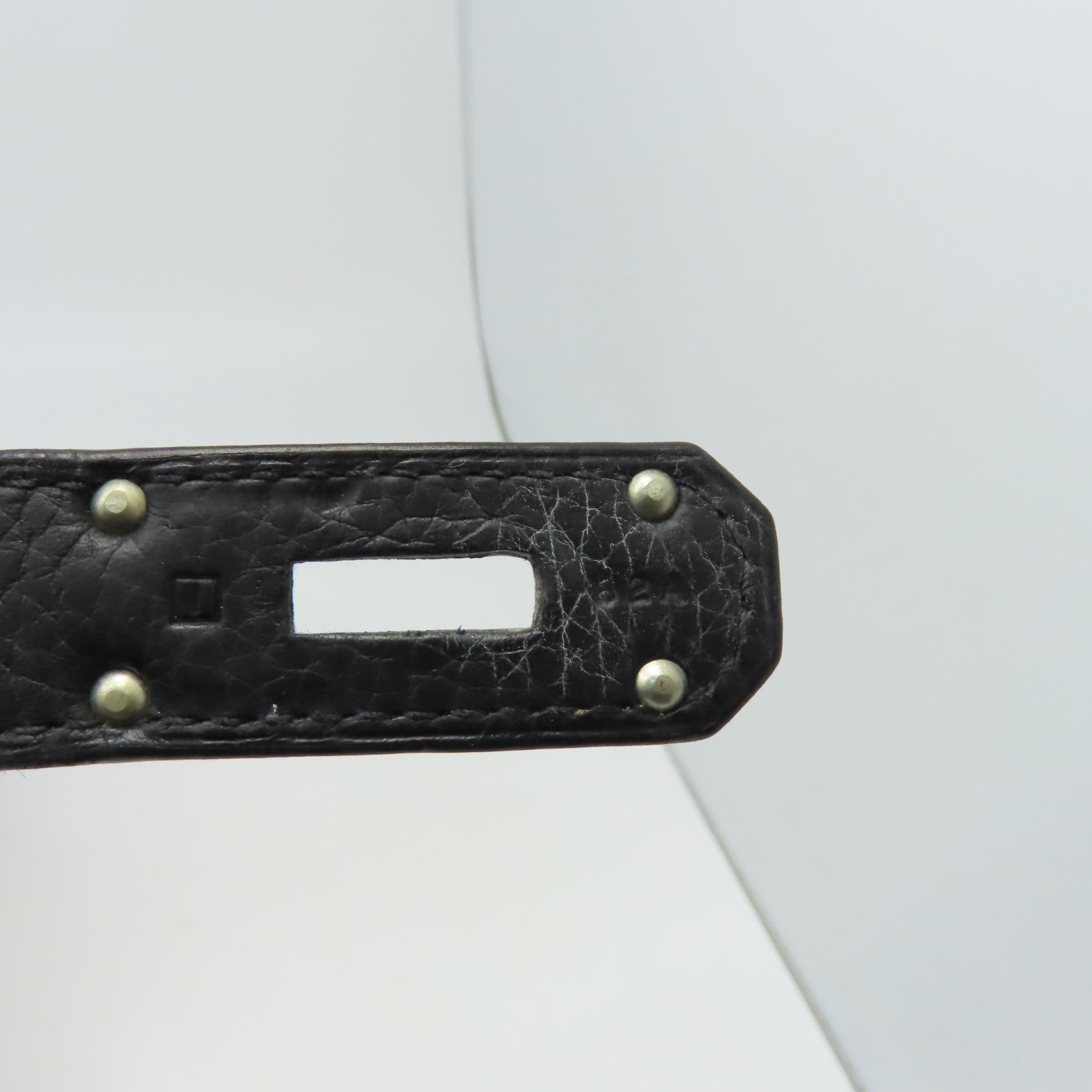 HERMES Clemence皮革Shoulder Binkin銀扣肩背袋黑色