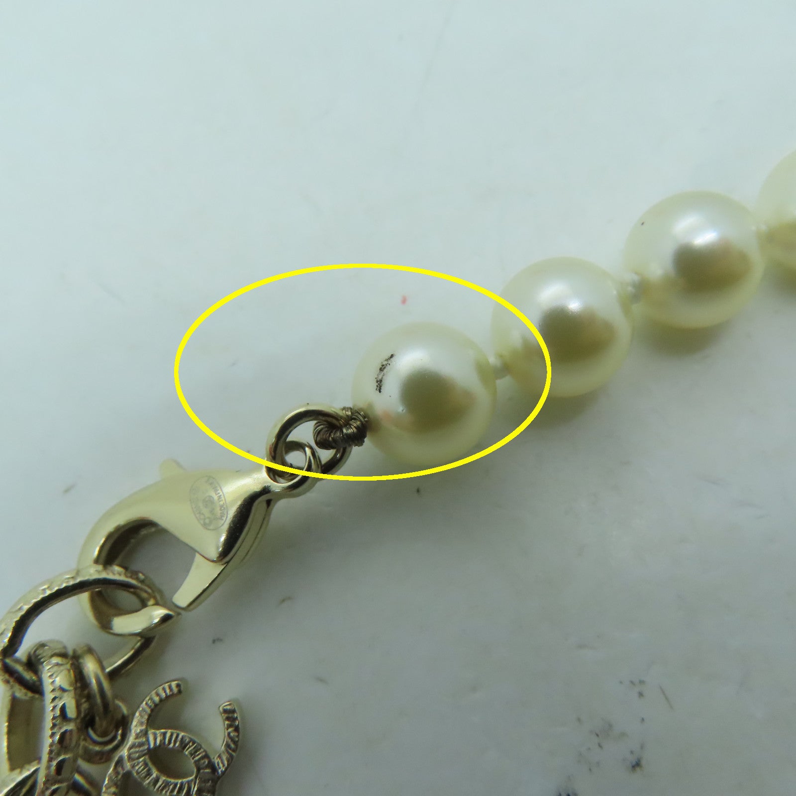 CHANEL 【激減優惠】仿珍珠Necklace項鍊粉紅色/白色