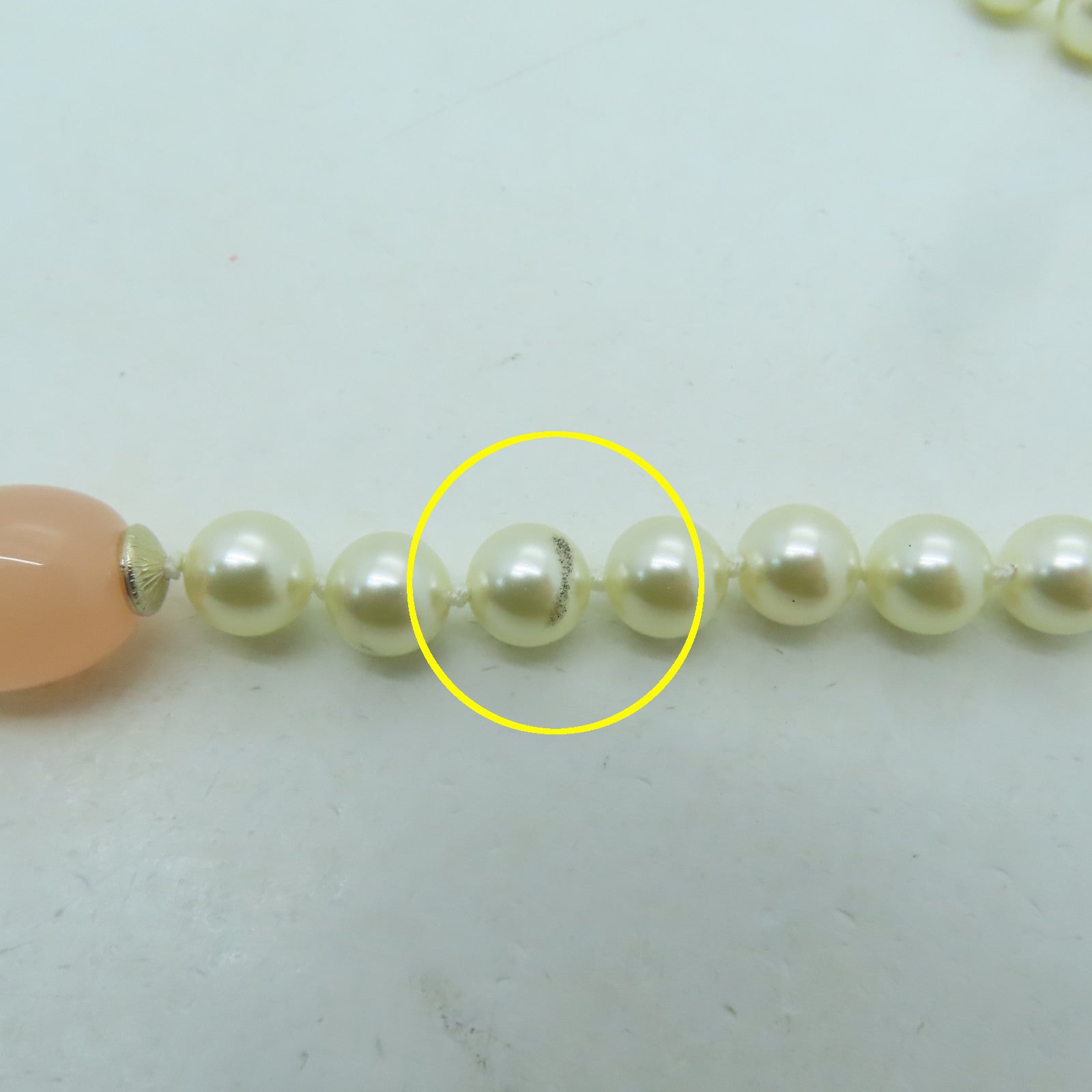 CHANEL 【激減優惠】仿珍珠Necklace項鍊粉紅色/白色