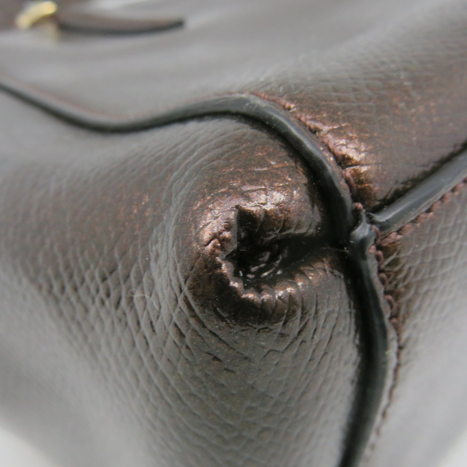 COACH Cowhide Leather 2Way Shoulder Bag Handle Shoulder Bag Brown