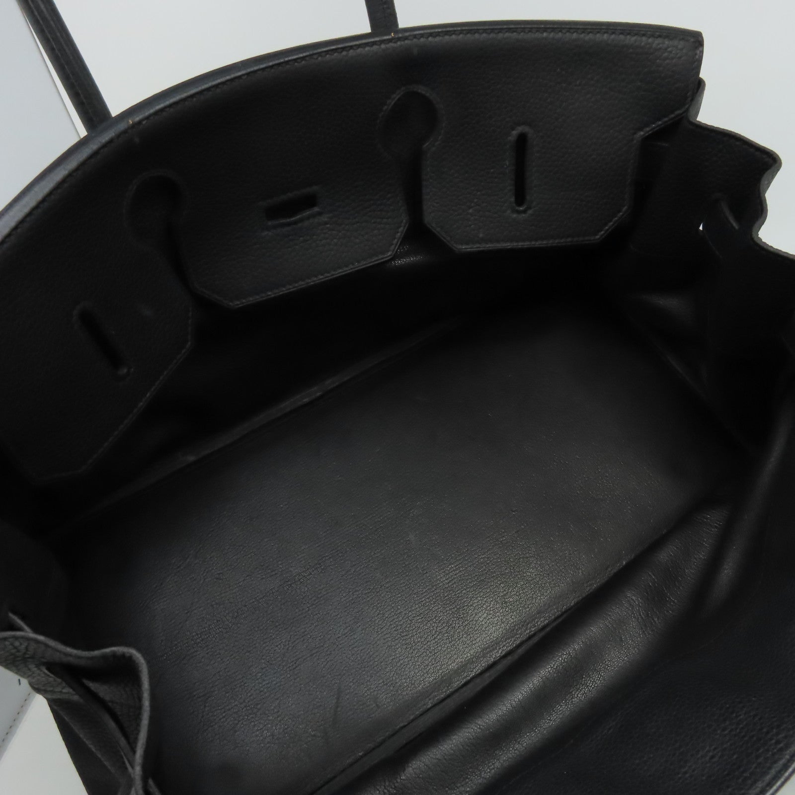HERMES Clemence皮革Shoulder Binkin銀扣肩背袋黑色