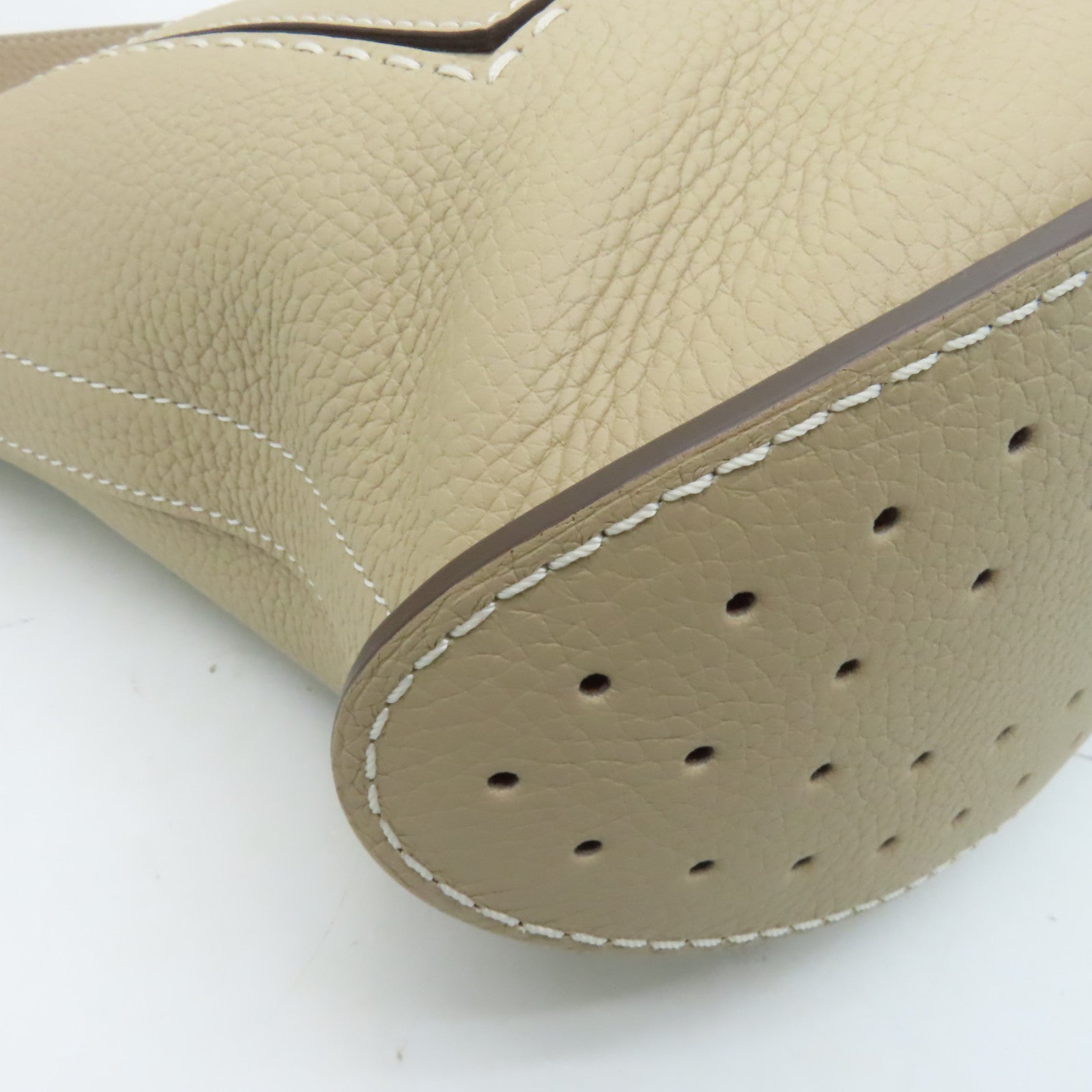 Delvaux 【激減優惠】牛皮皮革Pin Daily金扣肩背袋米色