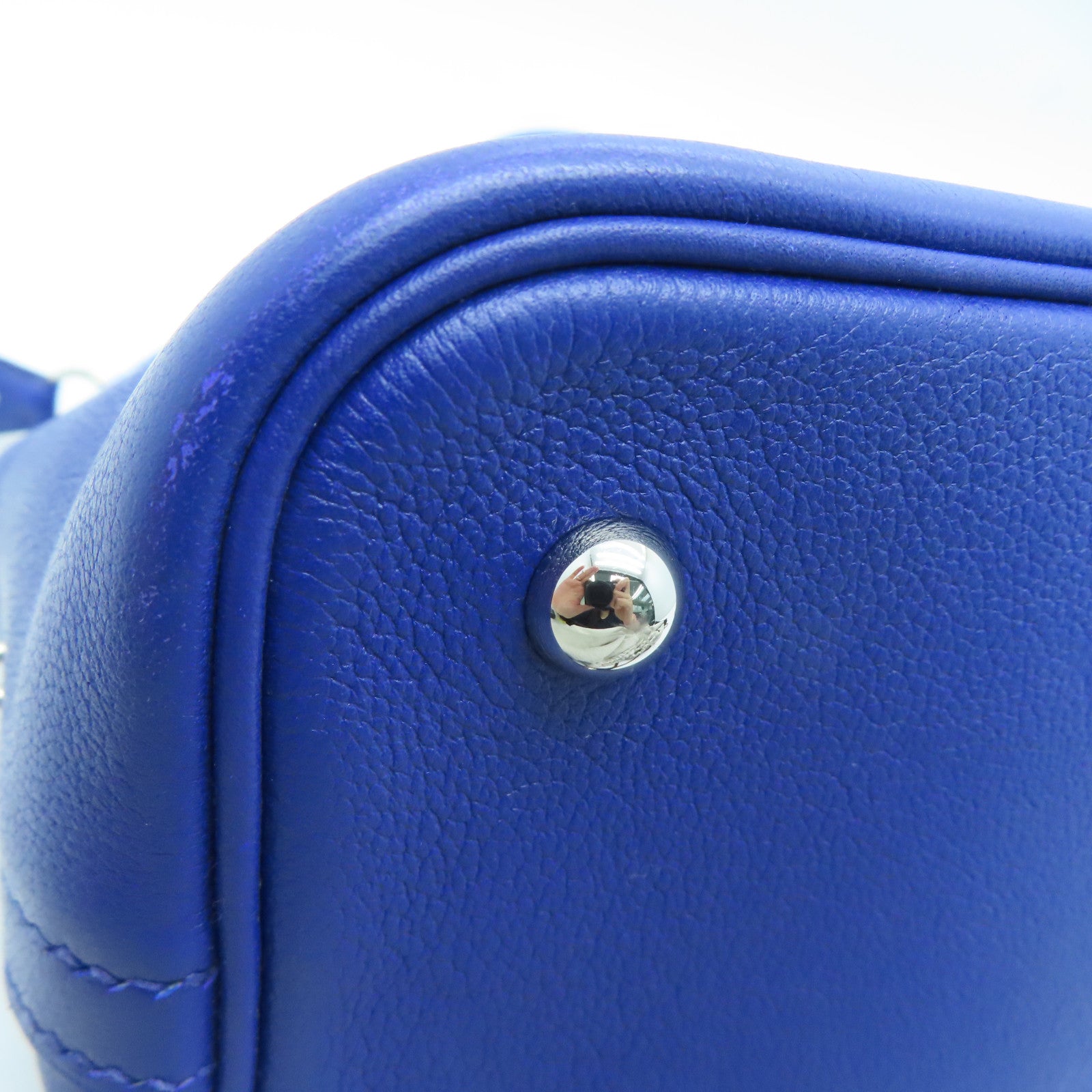 HERMES 【激減優惠】Novillo Bolide 1923銀扣手挽肩背兩用袋Electric Blue/藍色