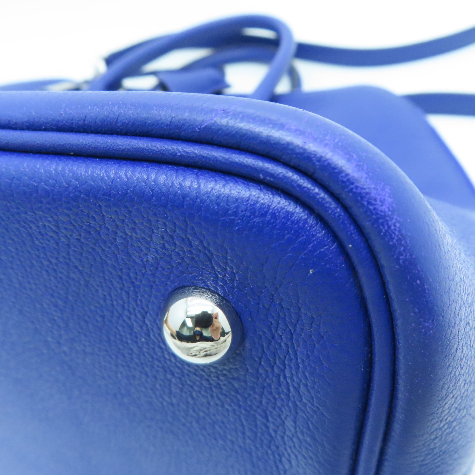 HERMES 【激減優惠】Novillo Bolide 1923銀扣手挽肩背兩用袋Electric Blue/藍色
