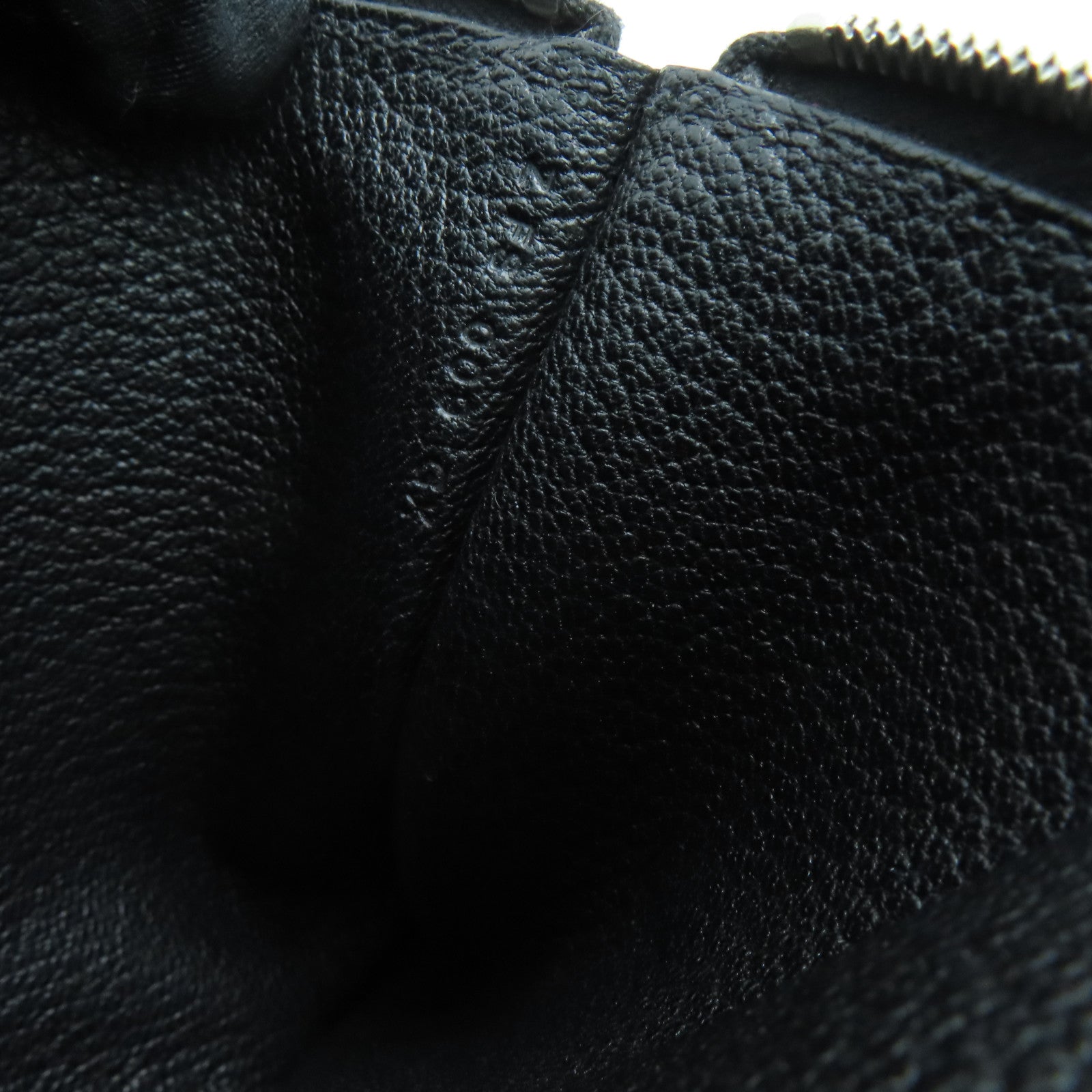 HERMES Allegretto皮革Etui Strap GM銀扣手拿包Noir/黑色