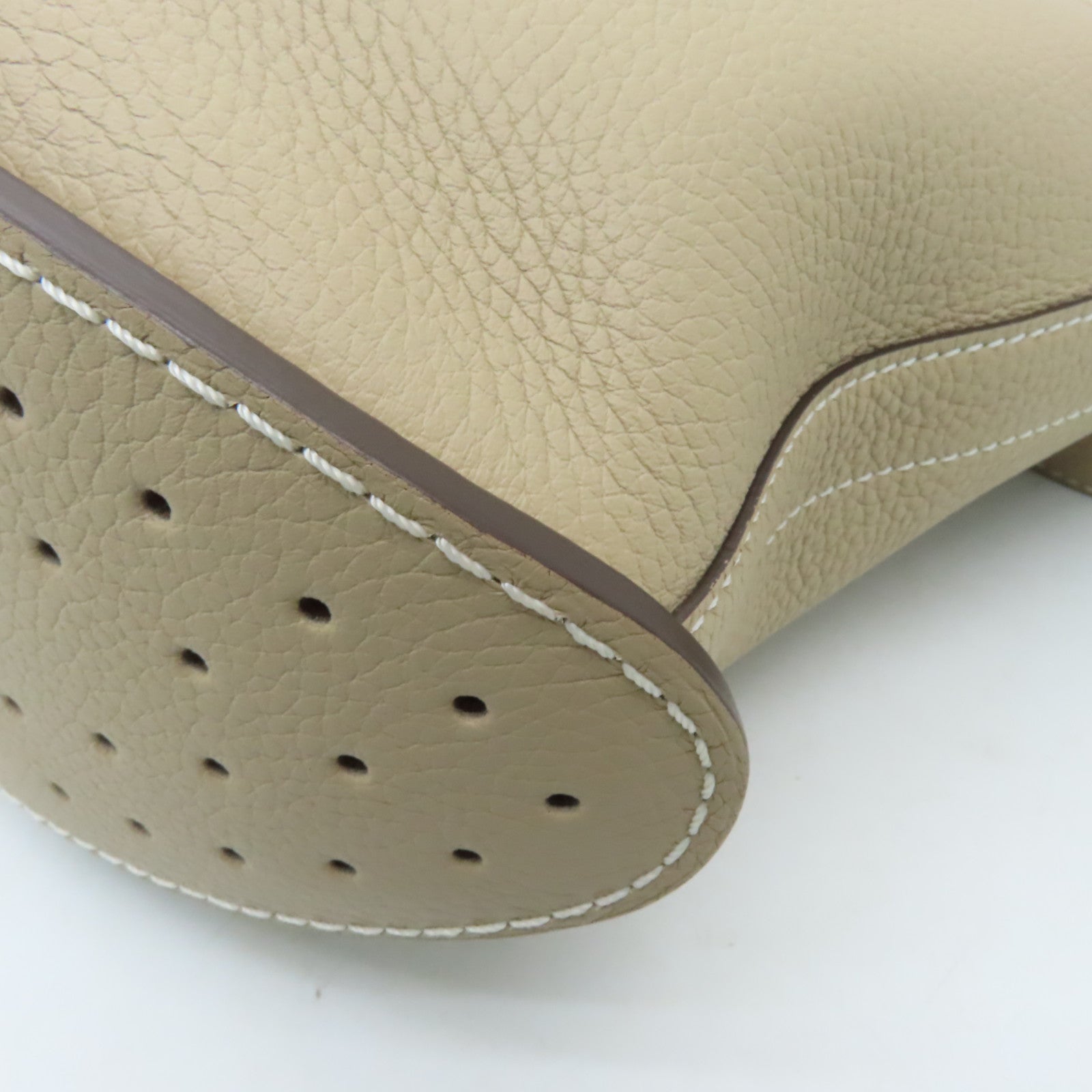 Delvaux 【激減優惠】牛皮皮革Pin Daily金扣肩背袋米色