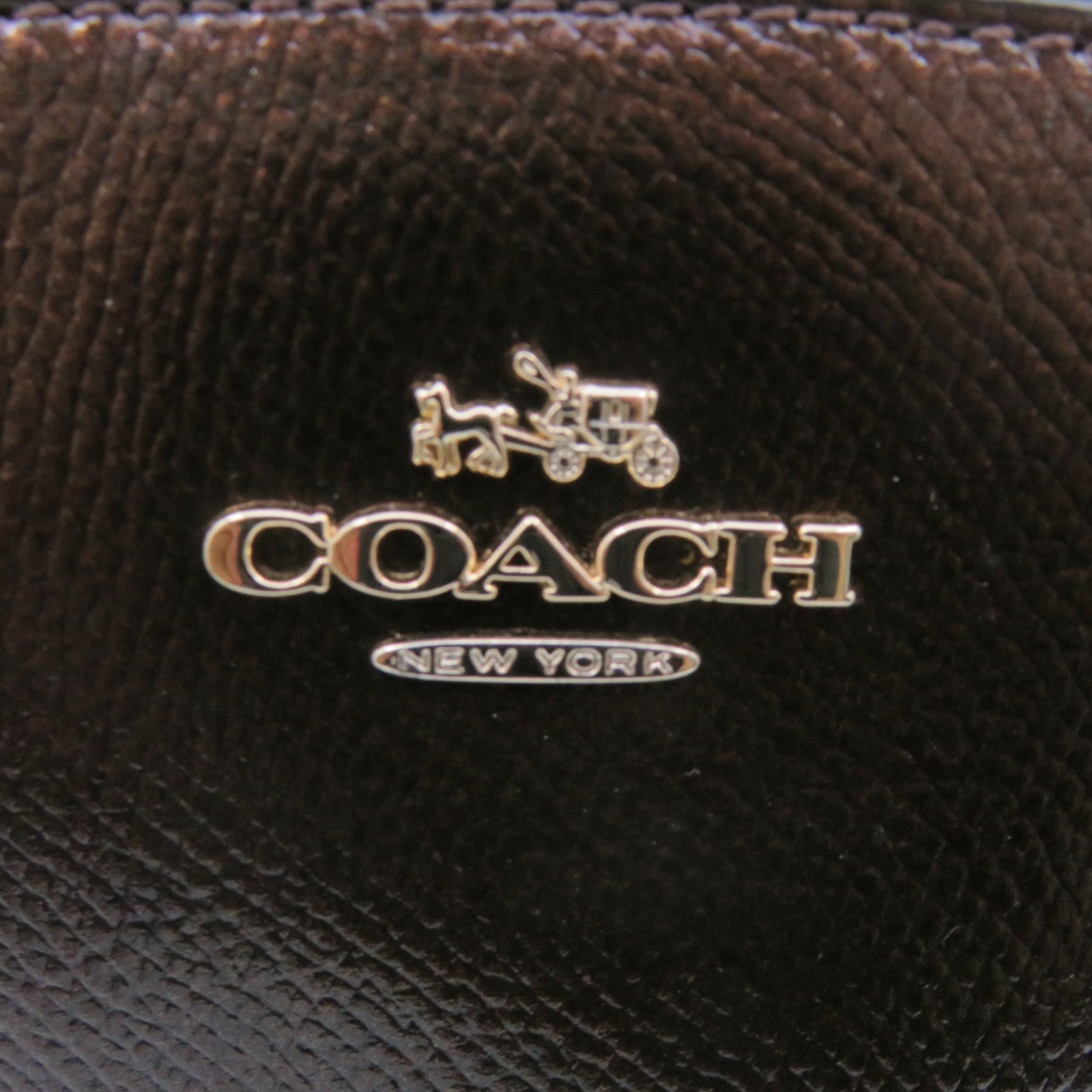 COACH Cowhide Leather 2Way Shoulder Bag Handle Shoulder Bag Brown