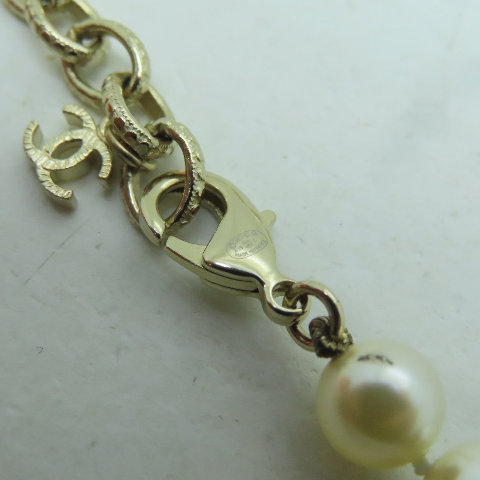 CHANEL 【激減優惠】仿珍珠Necklace項鍊粉紅色/白色