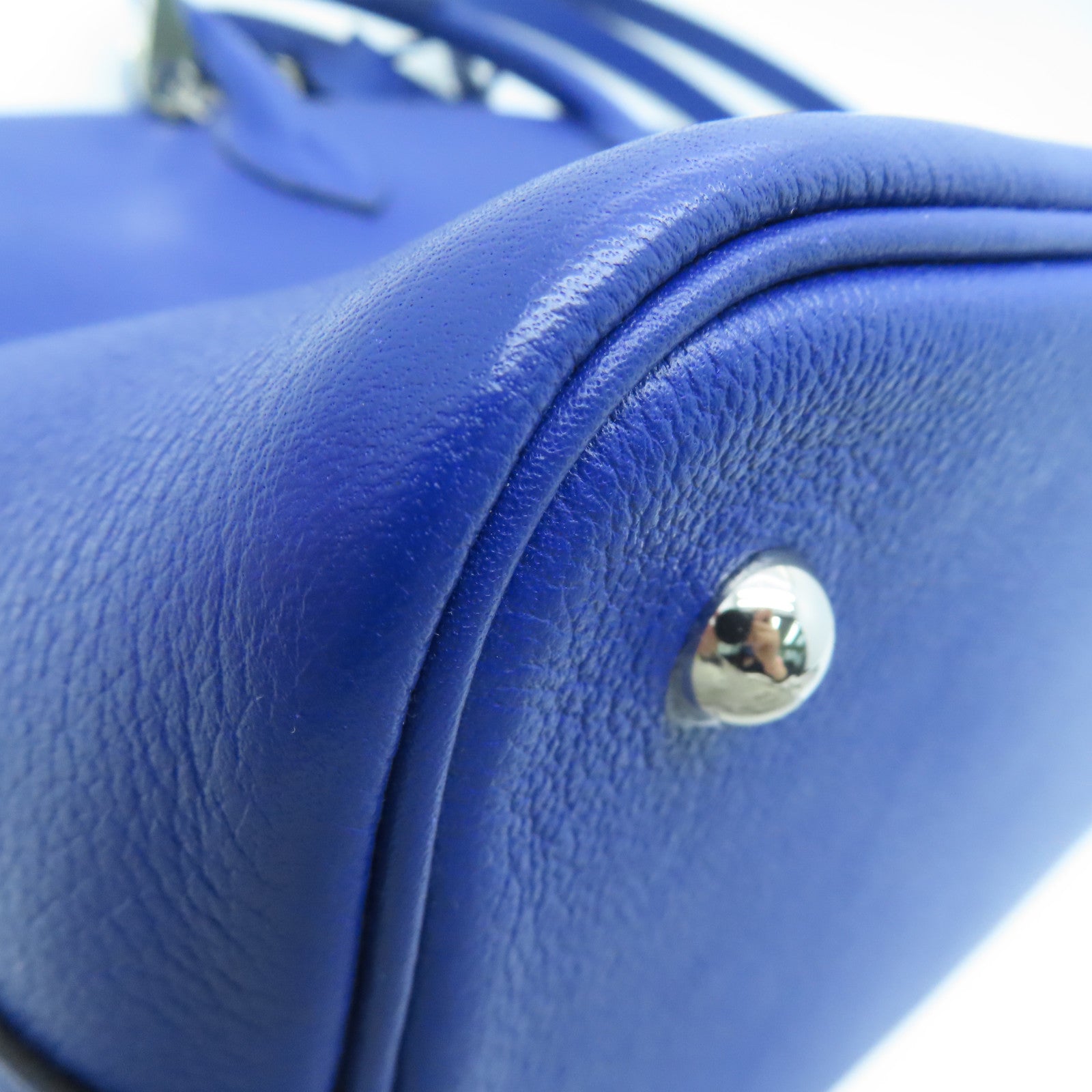 HERMES 【激減優惠】Novillo Bolide 1923銀扣手挽肩背兩用袋Electric Blue/藍色