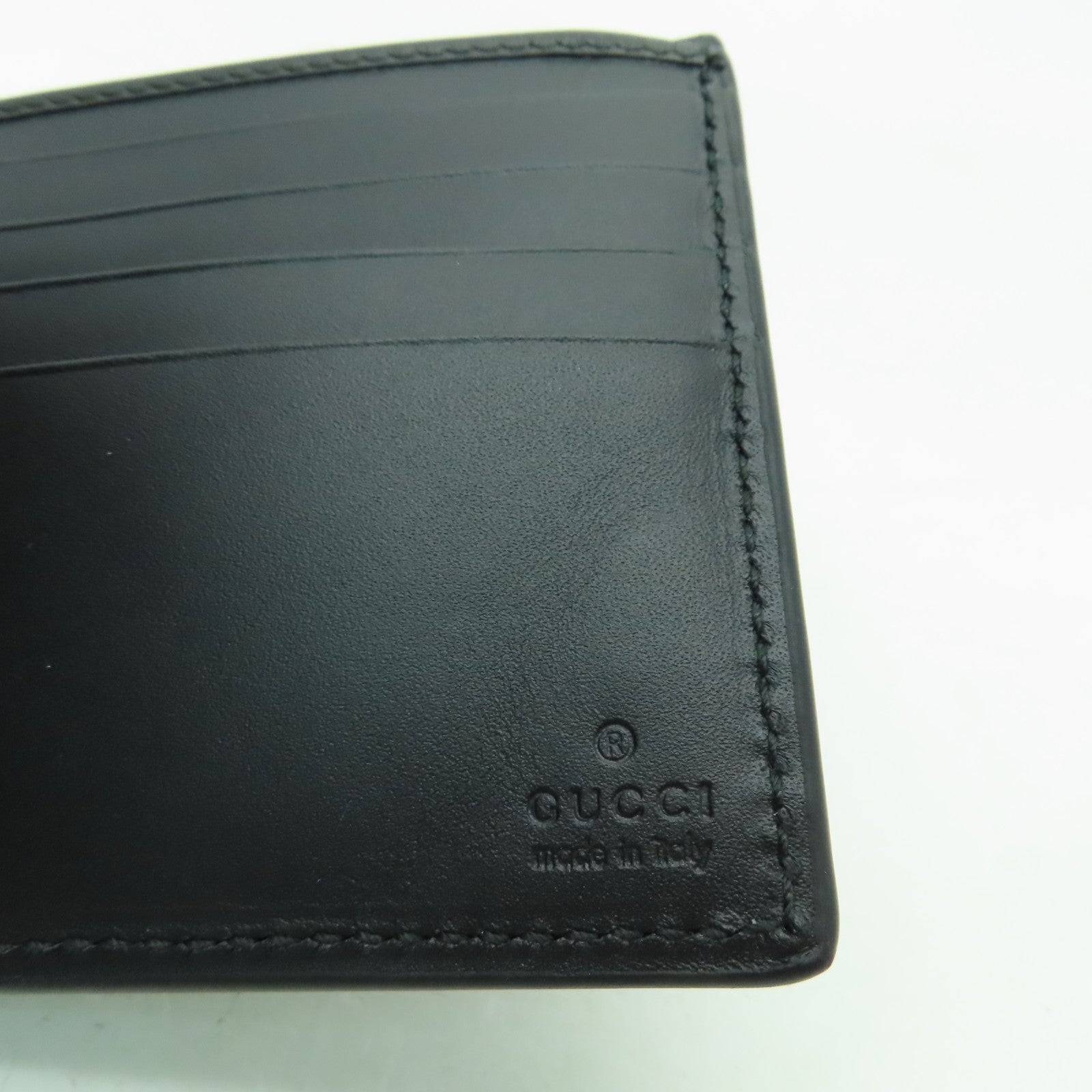 GUCCI 塗層帆布GG Supreme Wallet錢包黑色