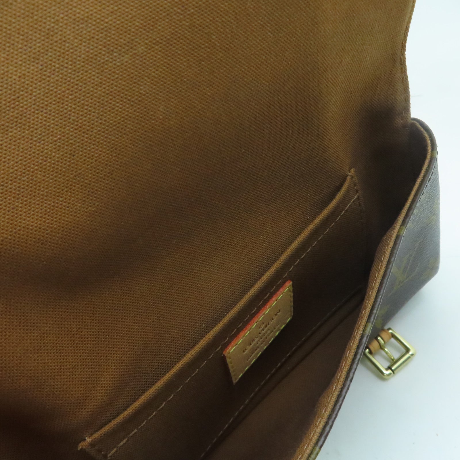 LOUIS VUITTON Monogram Pochette Marelle金扣肩背袋/腰包啡色