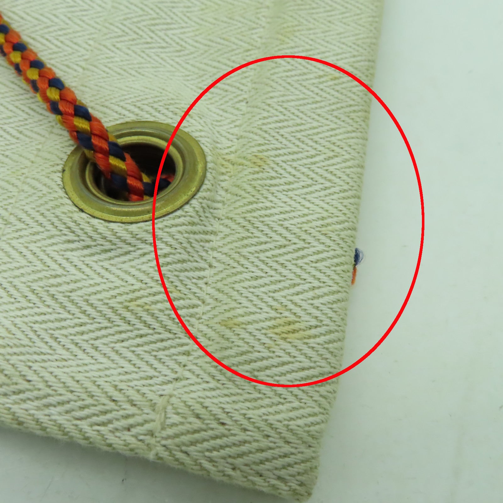 HERMES 帆布Vintage Aline肩背袋米色