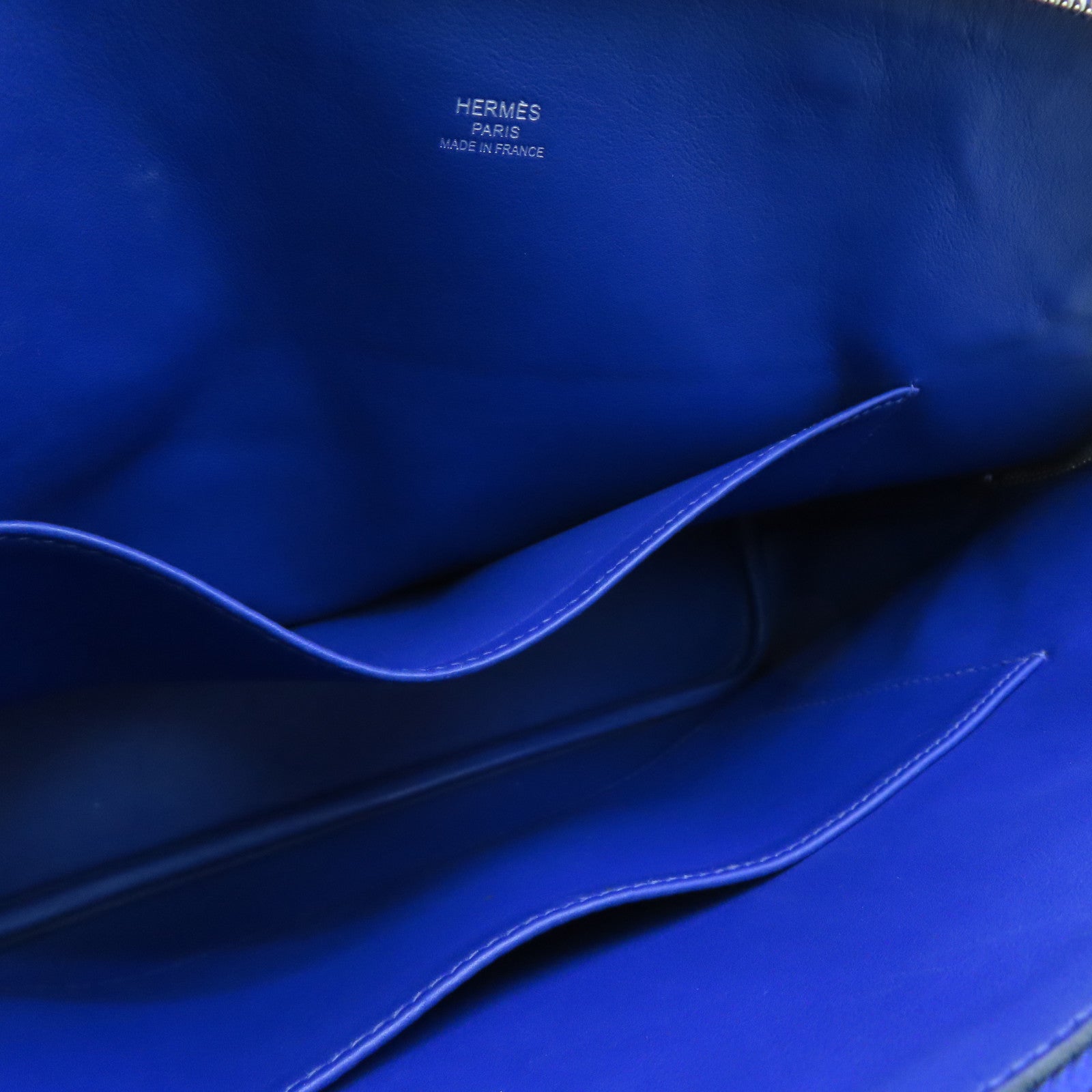 HERMES 【激減優惠】Novillo Bolide 1923銀扣手挽肩背兩用袋Electric Blue/藍色