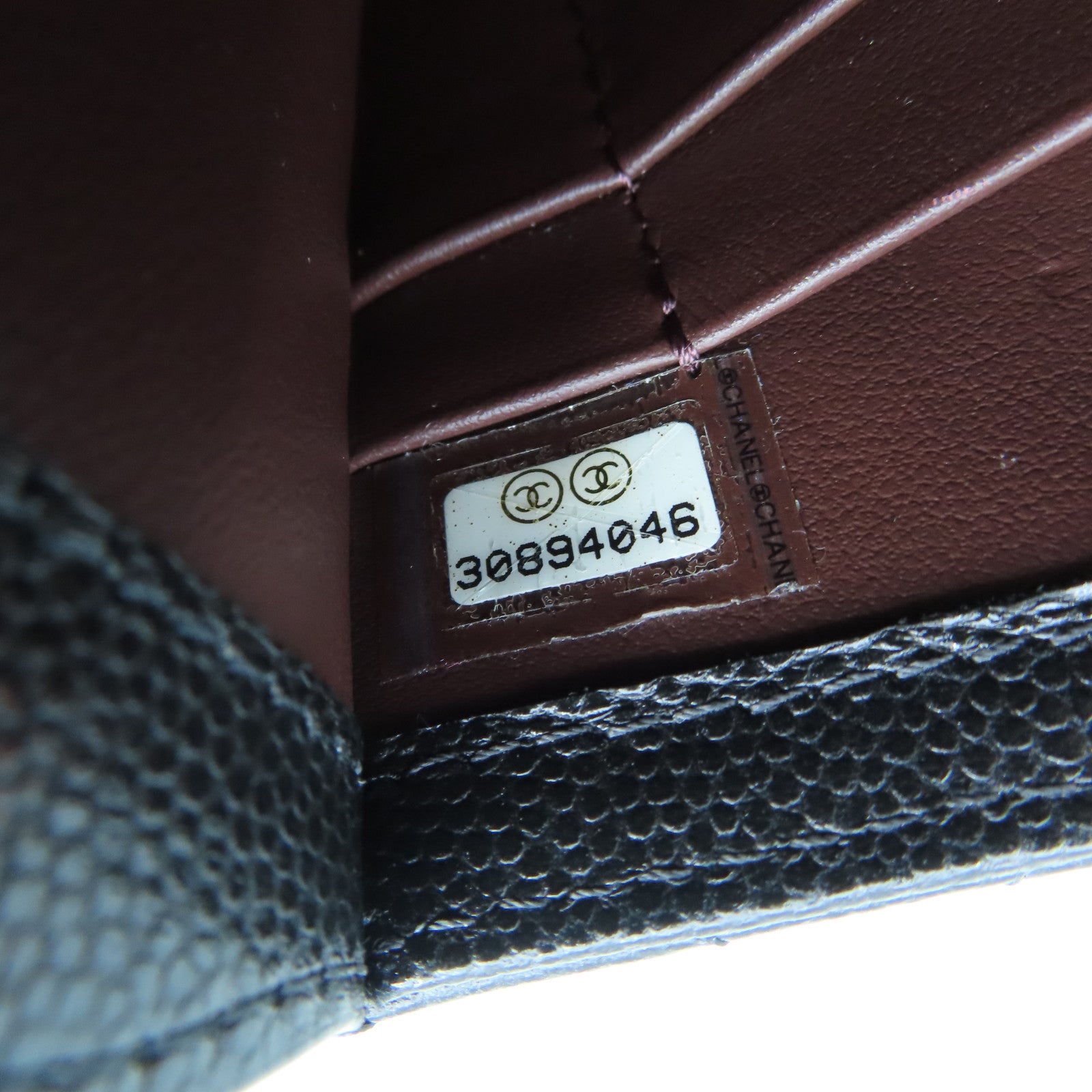 CHANEL 菱格Caviar皮革Shoulder Bag金扣鏈帶肩背袋黑色