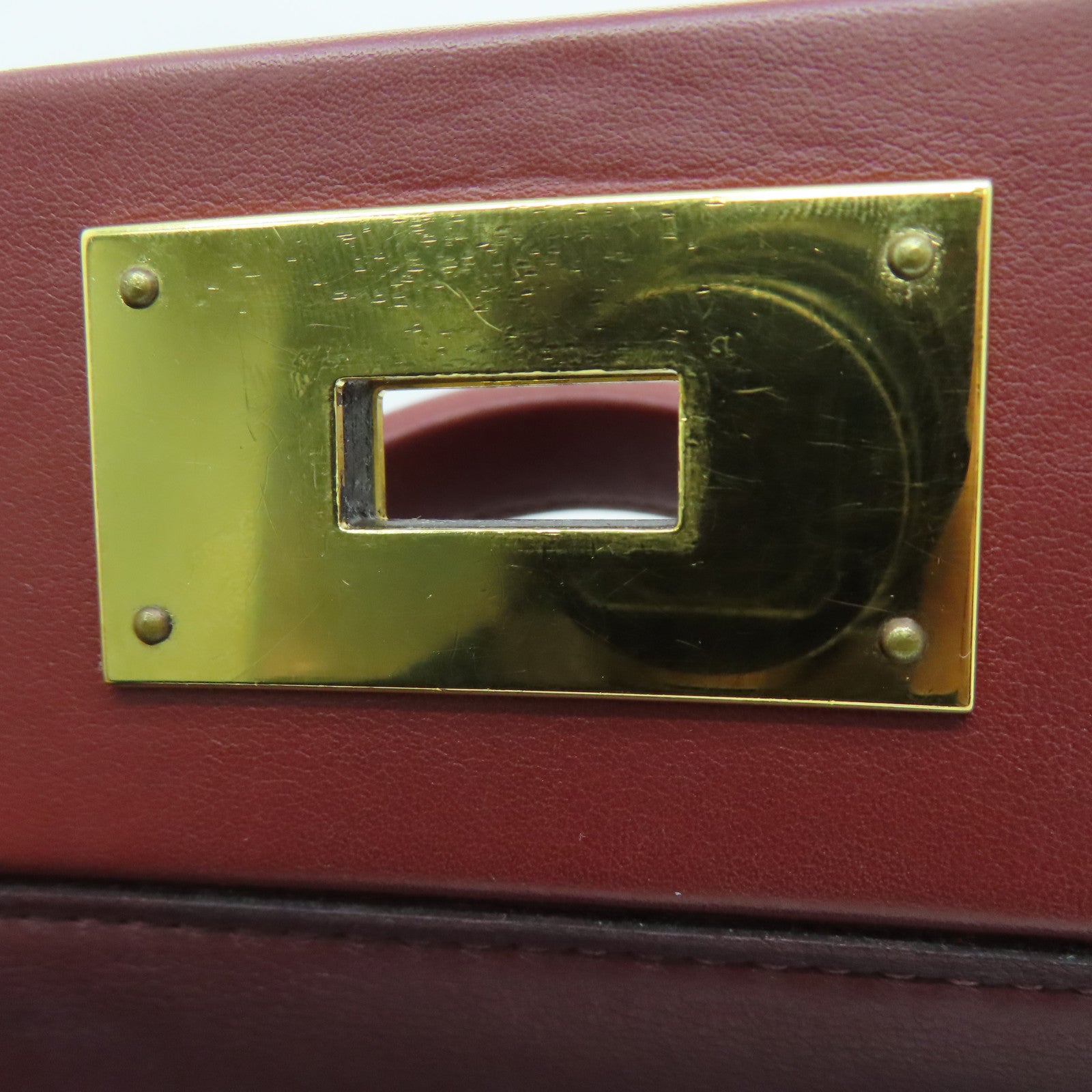 HERMES Clemence皮革24/24 29cm Shoulder Bag金扣肩背袋Rouge H红色