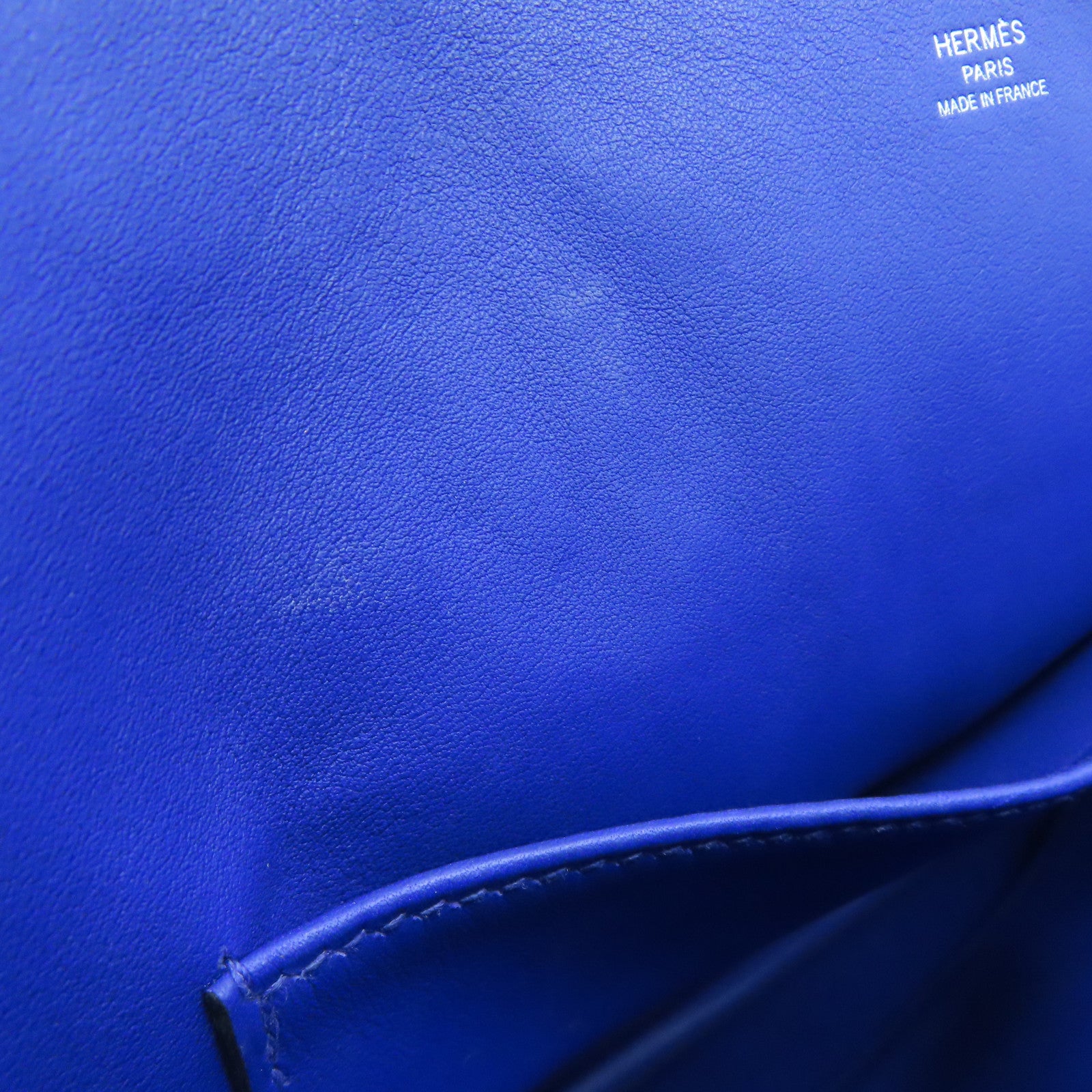 HERMES 【激減優惠】Novillo Bolide 1923銀扣手挽肩背兩用袋Electric Blue/藍色
